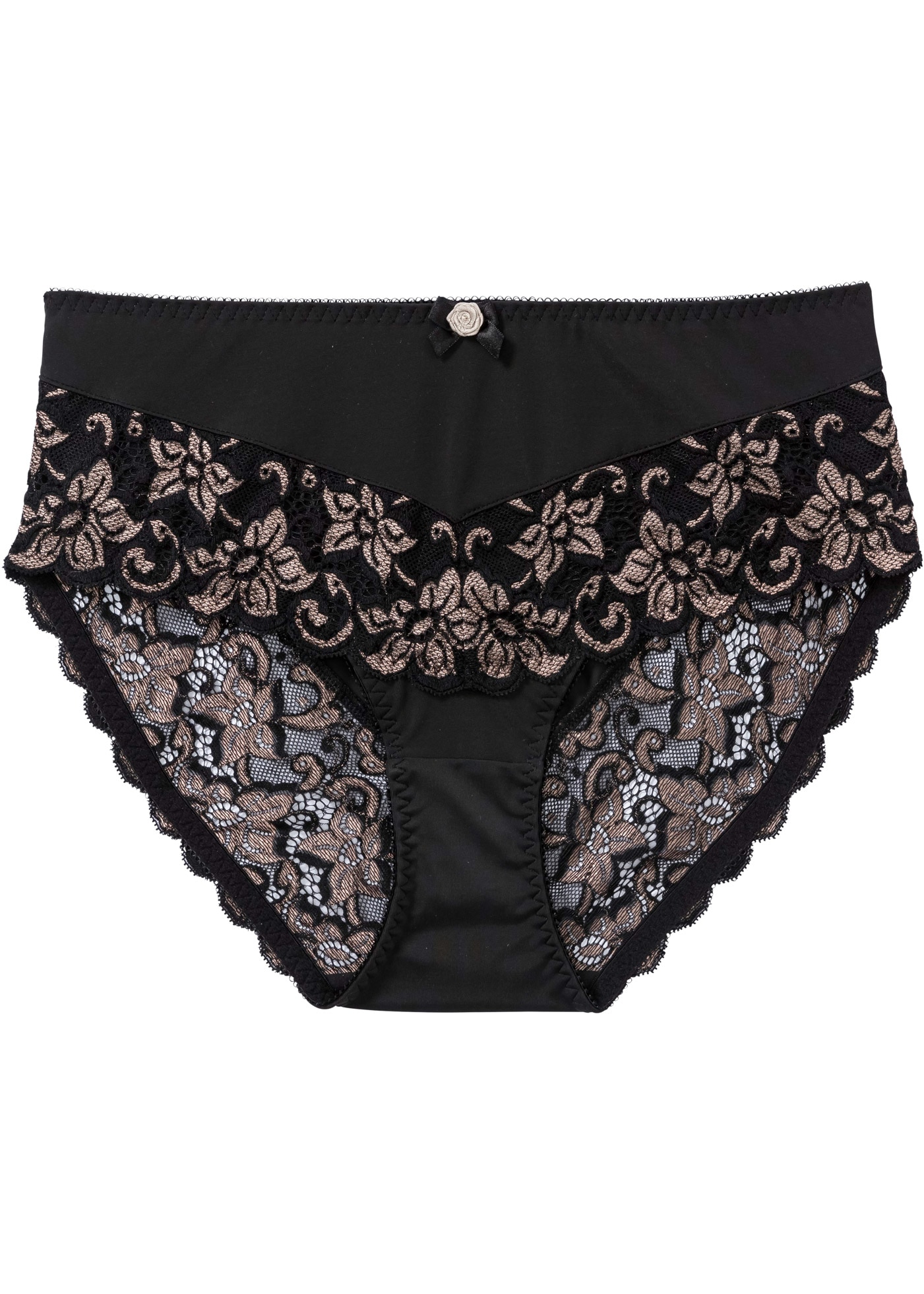 bonprix Maxislip »Maxislip mit zarter Spitze« mit zarter Spitze, aus Polyamid und Elasthan, bequeme Passform