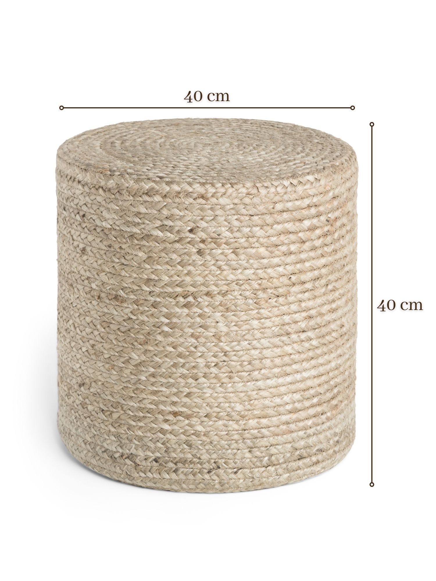 HANSE Home Pouf »Jutta, Jute«, (1 St.), Jute, Natur, Wohnzimmer, Esszimmer, Schlafzimmer, Flur, Modern, Boho