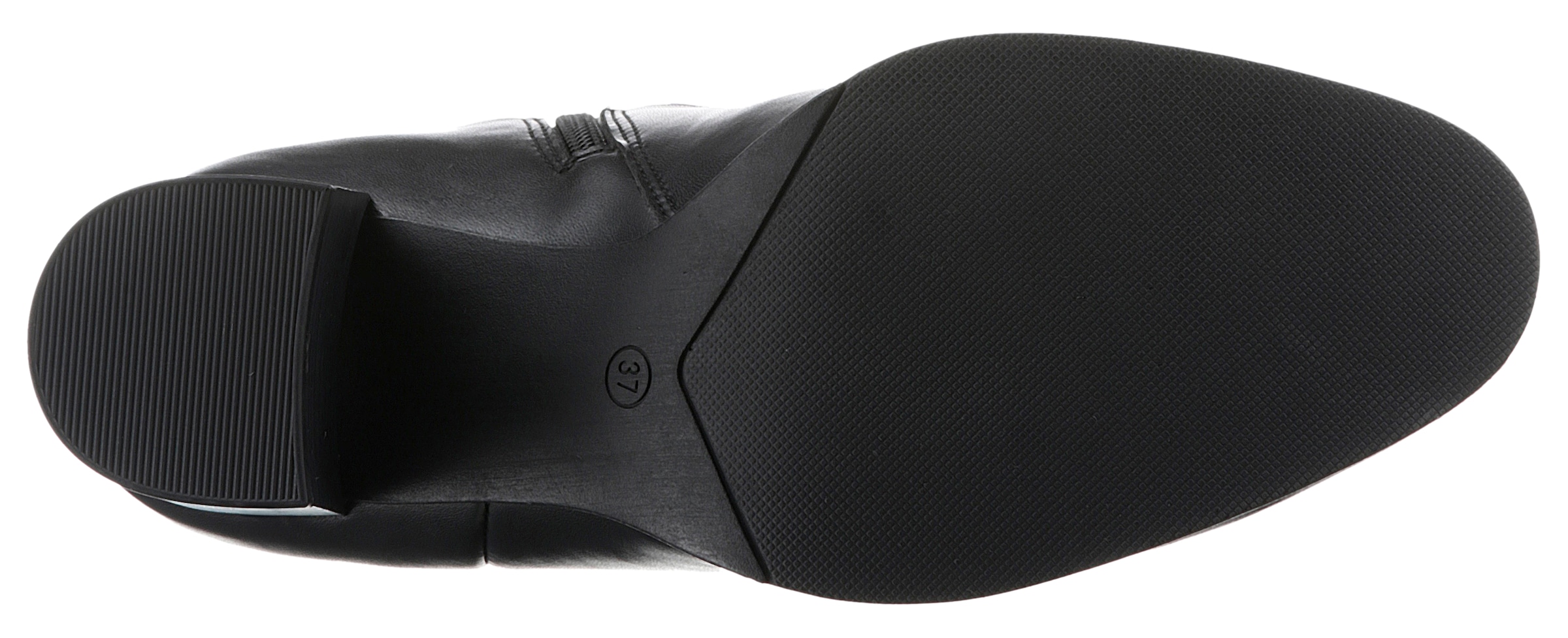 MARCO TOZZI Stiefelette  , Blockabsatz, Businessschuh mit Falten im slouchy Look