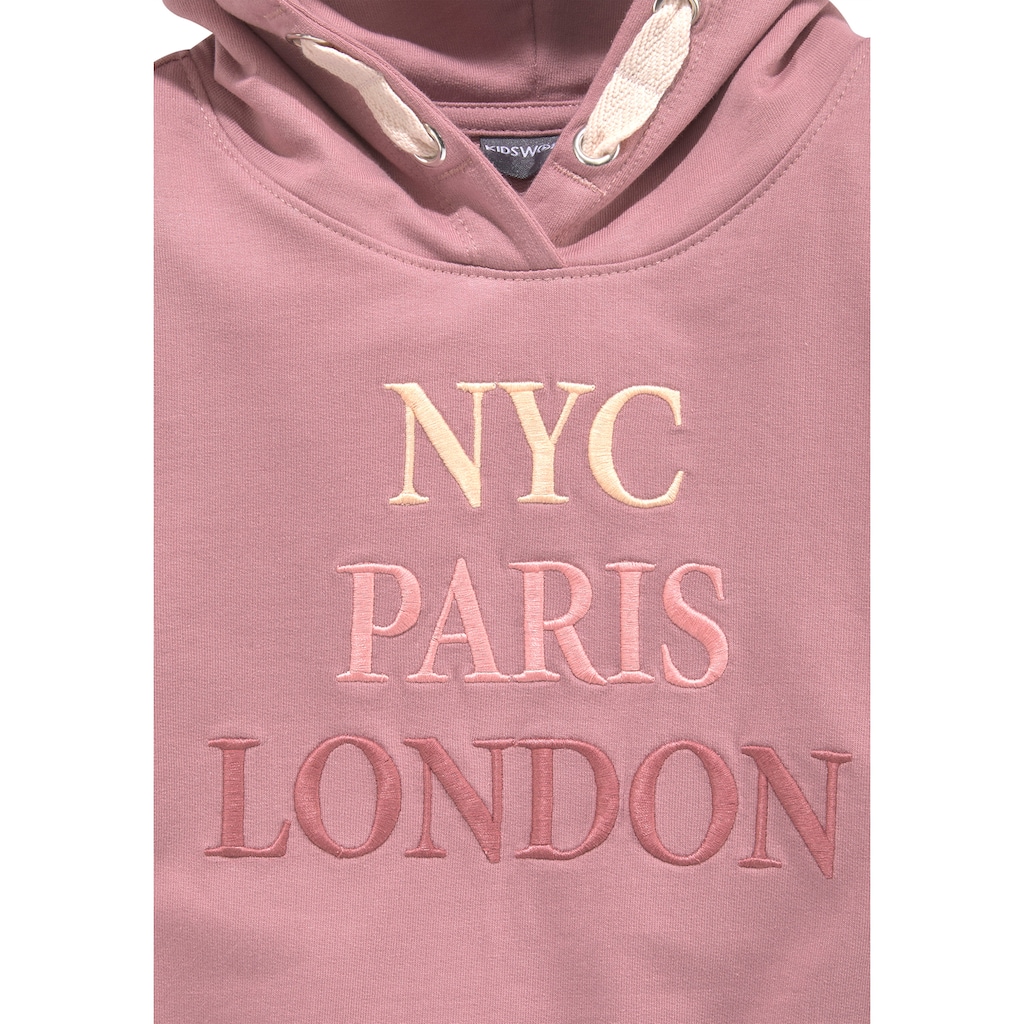 KIDSWORLD Kapuzensweatshirt »NYC Paris London«
