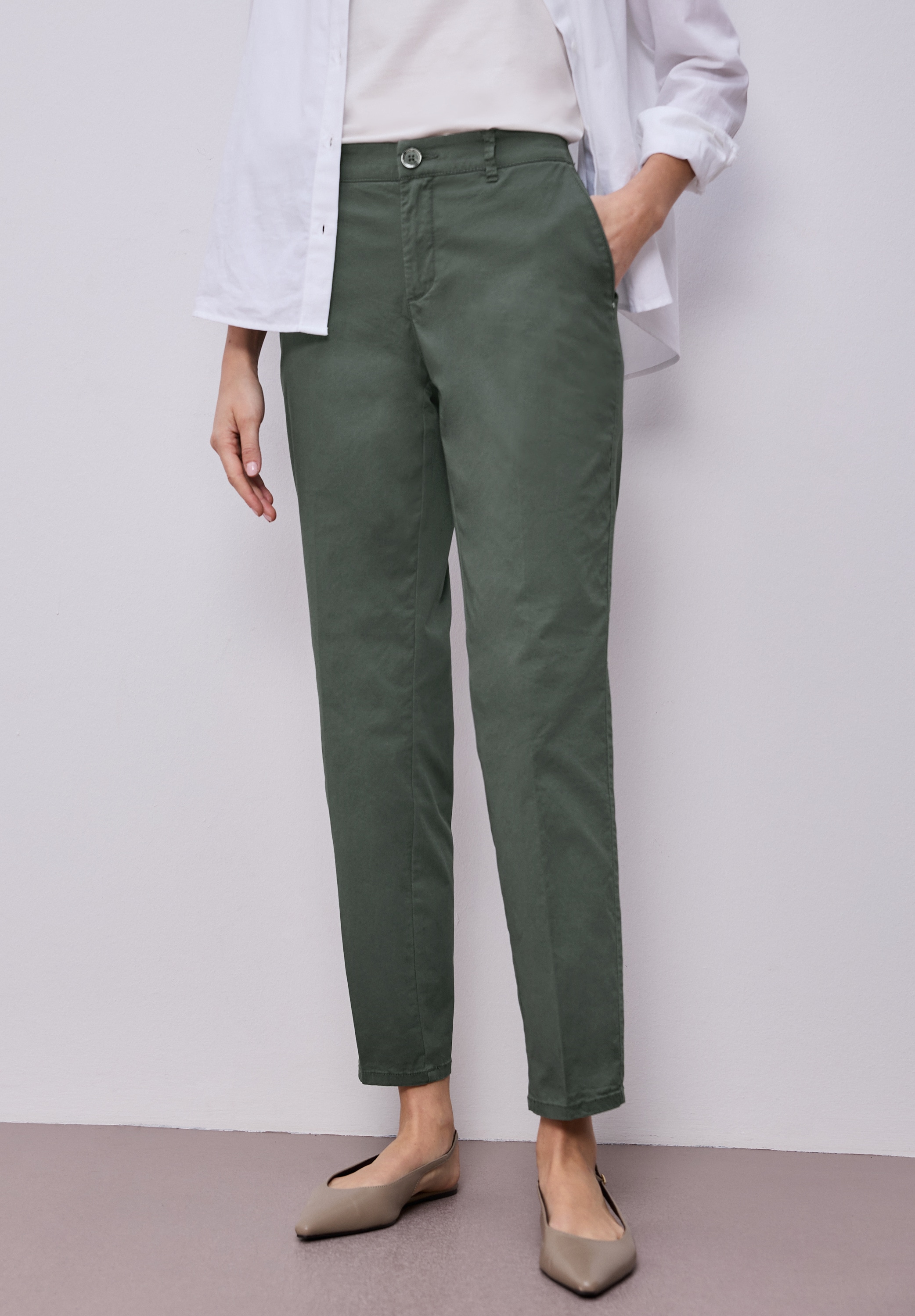 STREET ONE Chinohose  aus Twillstoff