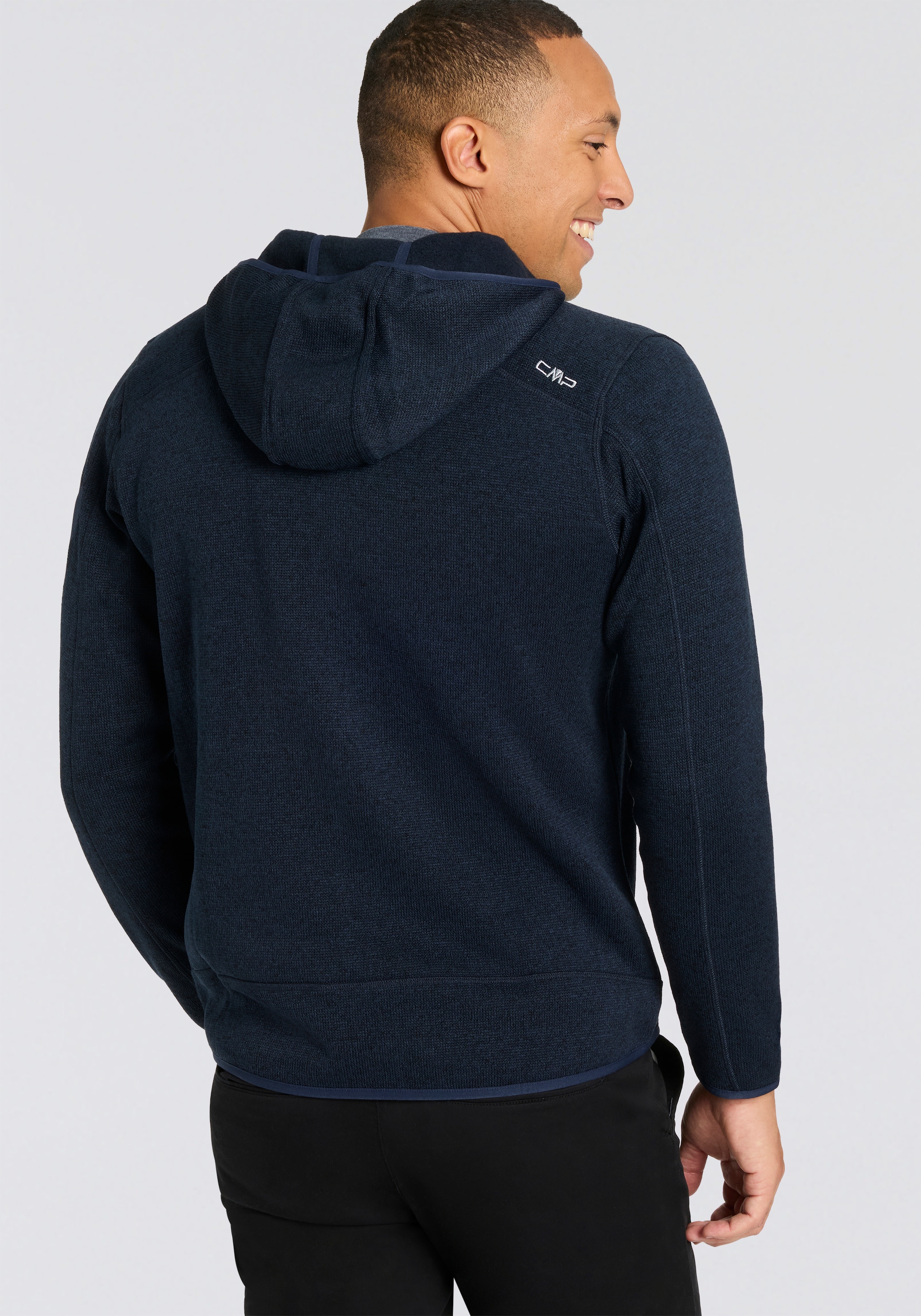 CMP Strickfleecejacke »MAN JACKET FIX HOOD« 1 Stk. tlg. mit Kapuze