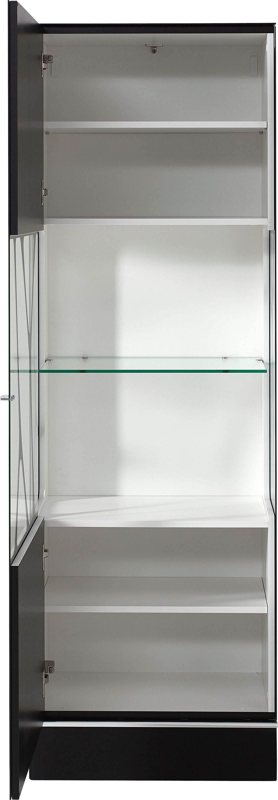 LEONARDO Glasvitrine »CUBE«, mit Genetics, wahlweise mit Beleuchtung, Höhe 192 cm