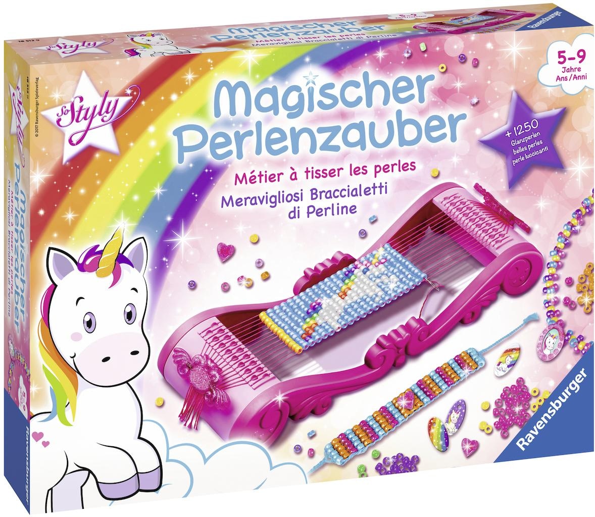 Ravensburger Kreativset »So Styly, Magischer Perlenzauber Einhorn«, (Set), Made in Europe