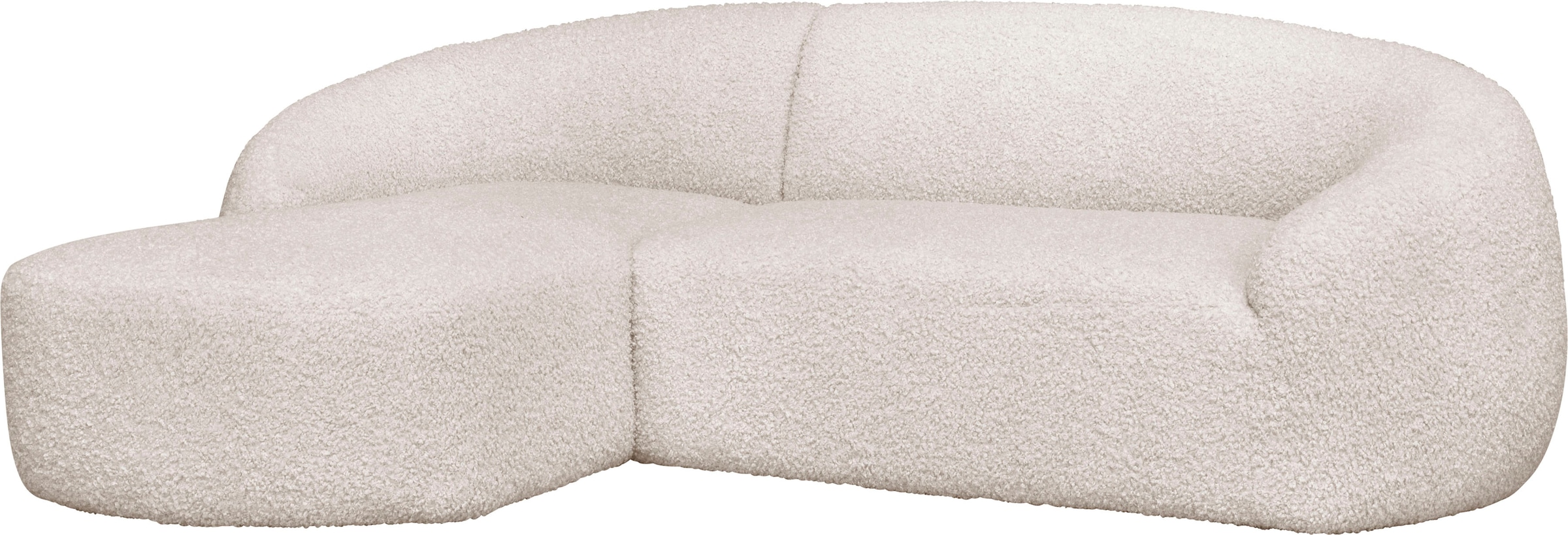 LeGer Home by Lena Gercke Ecksofa »L-Form, Designersofa, organische Form, Maße B/T/H: 255/170/81 cm«, mit Wellenunterfederung, auch in Bouclé, Recamiere rechts/links