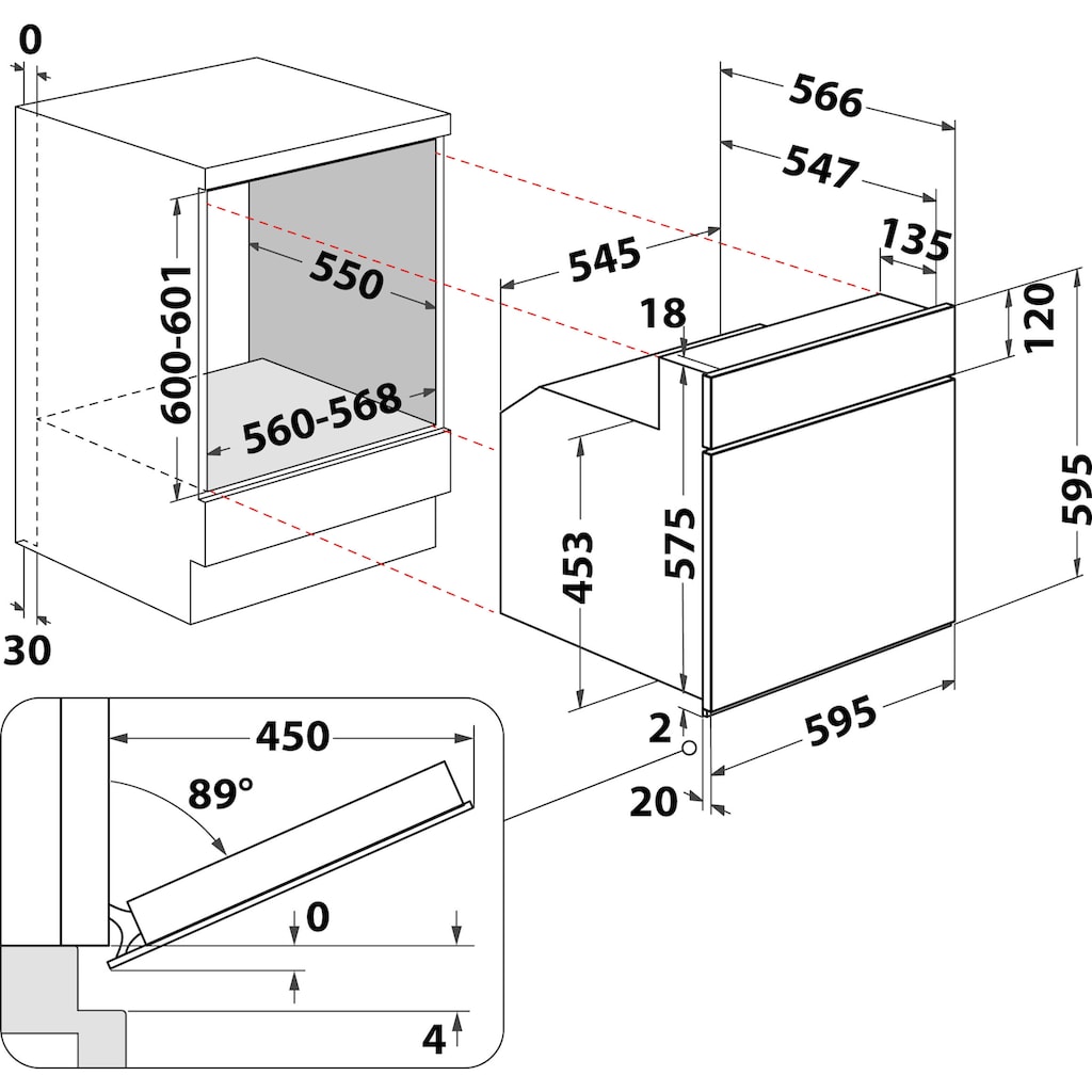 BAUKNECHT Elektro-Herd-Set »Heko Lambada«, HVS3 TH8V2 IN, mit 2-fach-Teleskopauszug, Hydrolyse, (Set)