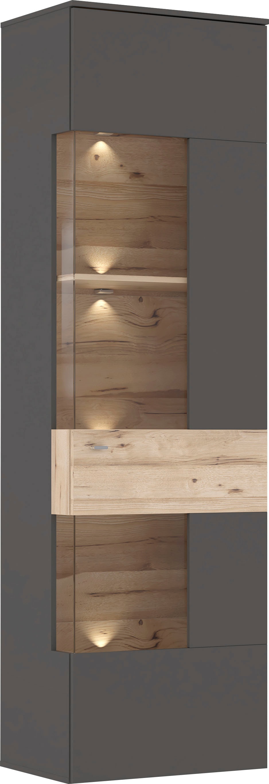 FORTE Vitrine »Como«, Vitrine, Glastüre, LED Beleuchtung, Soft Close Linksanschlag