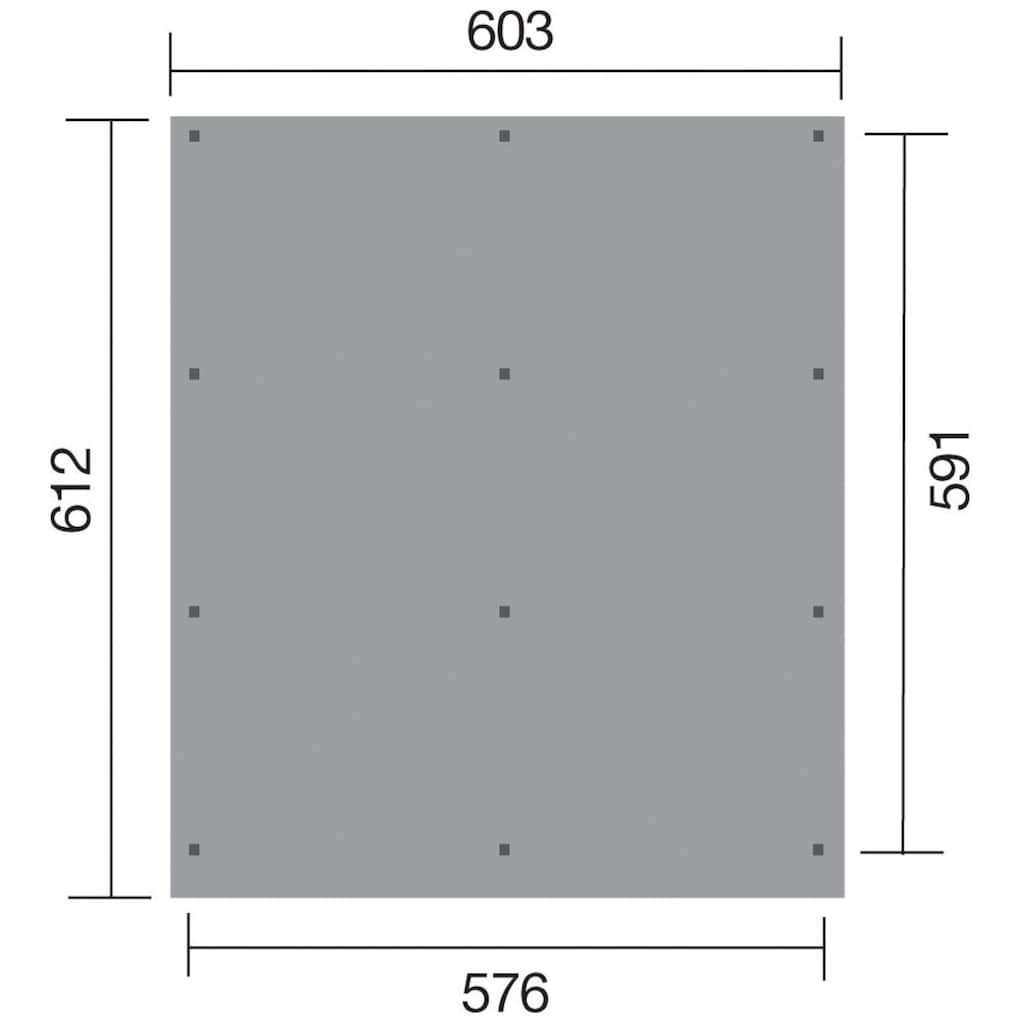 weka Doppelcarport »618 Gr.2«, Holz, 270 cm, braun