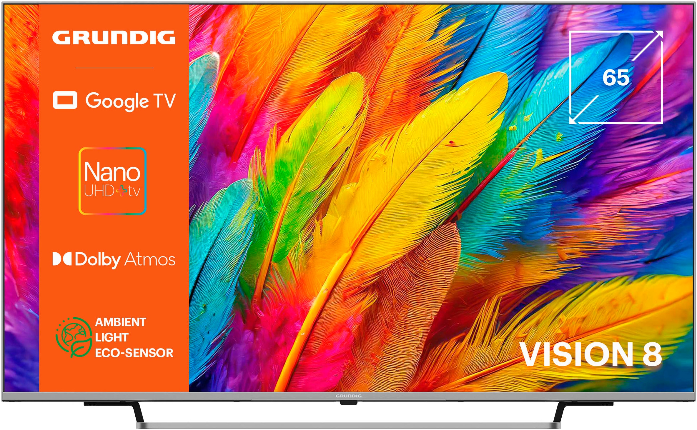 Grundig LED-Fernseher »65 VOE 83 CV3T00«, 164 cm/65 Zoll, 4K Ultra HD, Google TV-Smart-TV