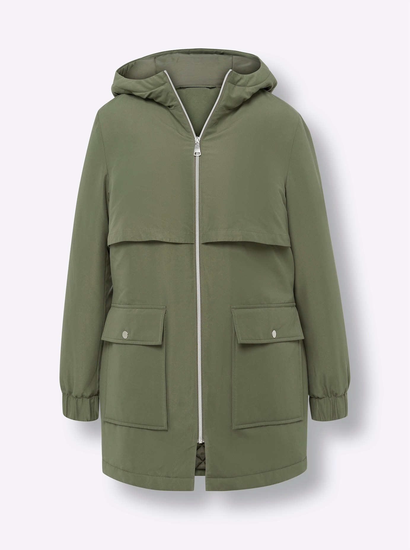 Classic Basics Langjacke, mit Kapuze