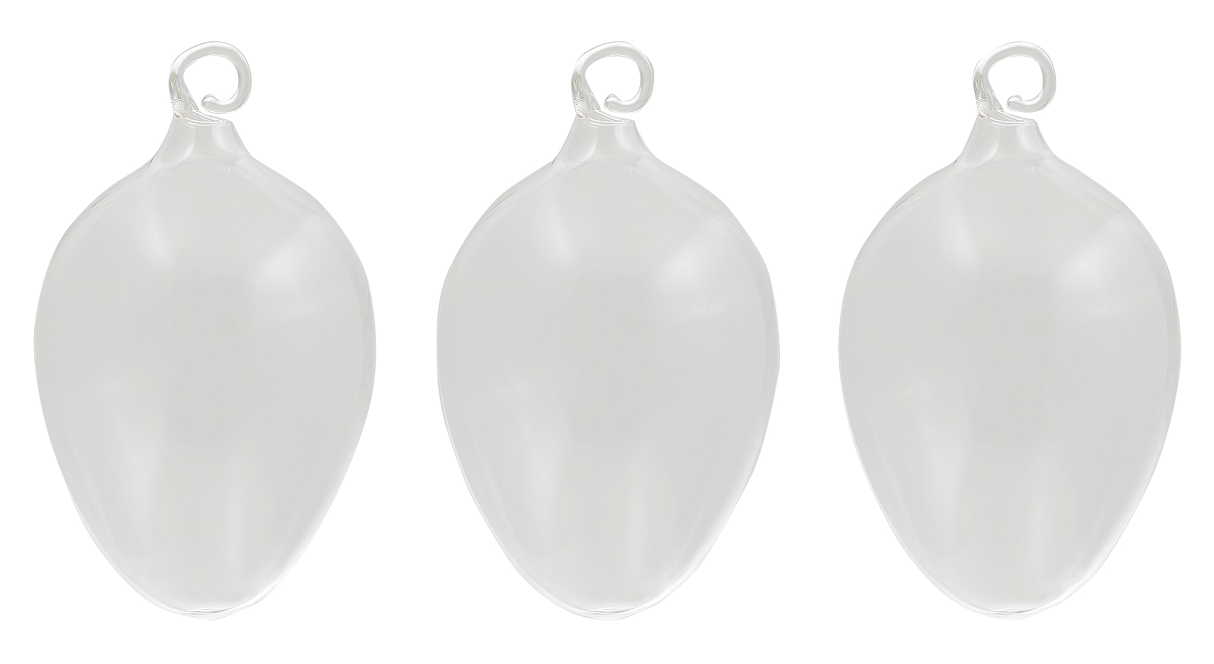 Thüringer Glasdesign Osterei »TRANSPARENT mit und bestellen auf mundgeblasen Osterdeko, handdekoriert Rechnung Öse«, cm, Höhe 6