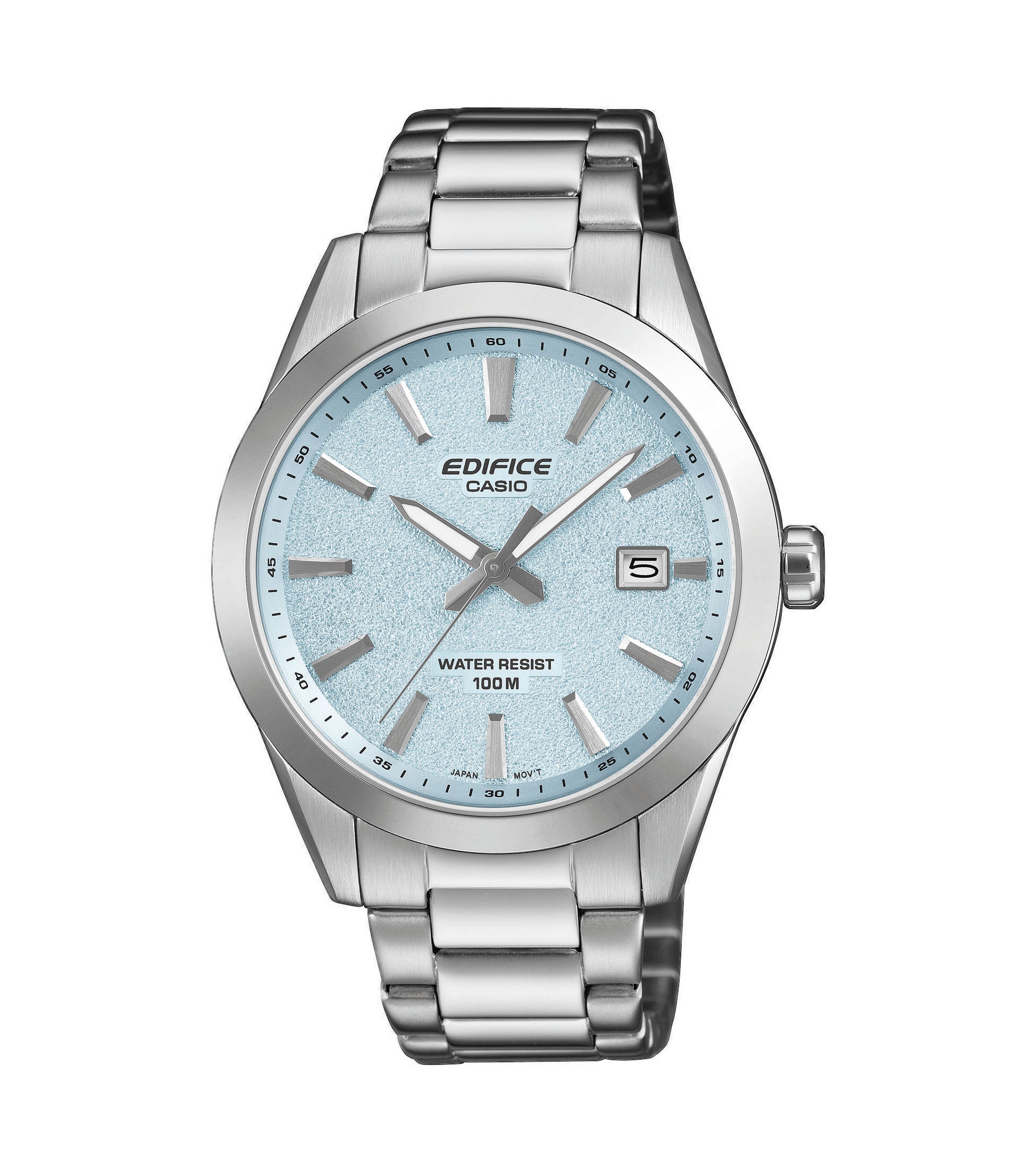 CASIO EDIFICE Quarzuhr Armbanduhr, Herrenuhr, Edelstahlarmband, analog, Tag, Neo-Display