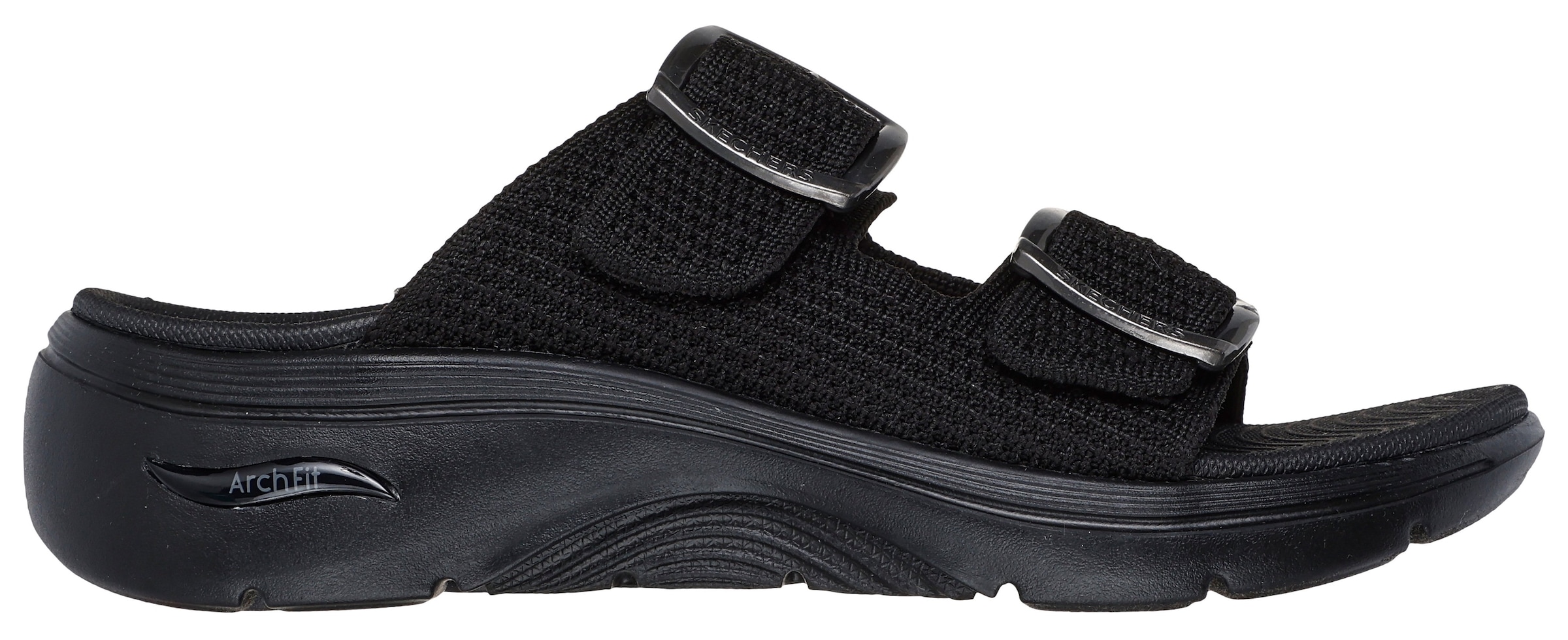 Skechers Keilpantolette »GO WALK ARCH FIT 2.0 SANDAL-DESTINED«, Sandale, Pool Slides, Sommerschuh mit Goga Mat Fußbett