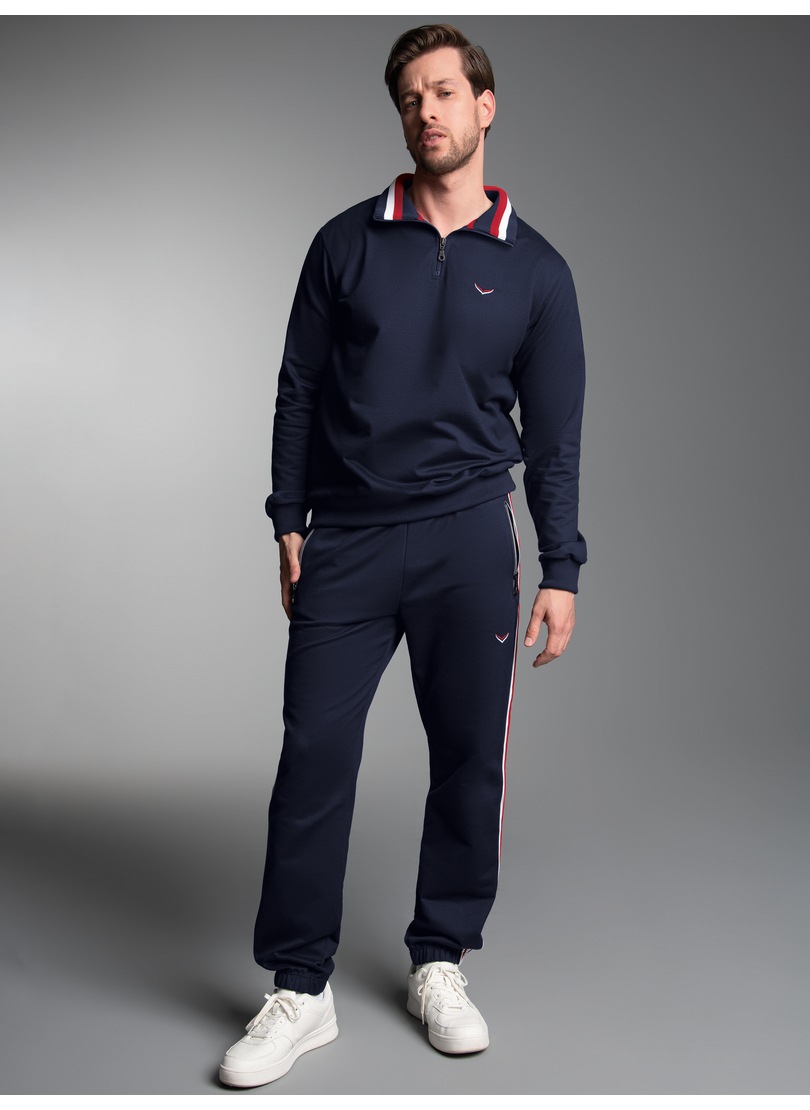 Trigema Freizeitanzug »TRIGEMA Freizeitanzug mit Ringelkragen und Kontraststreifen« 1 Stk. tlg.