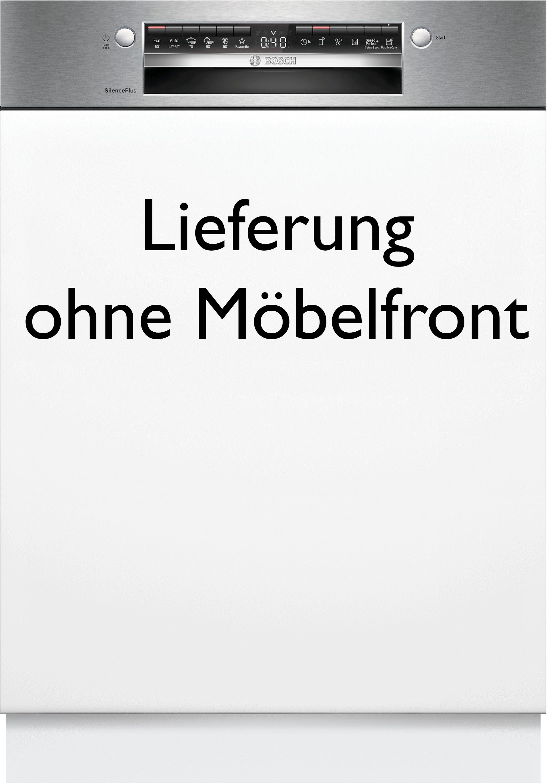 BOSCH teilintegrierbarer Geschirrspüler Serie 4 "SMI4EAS28E" 13 Maßgedecke Automatische Türöffnung für Effizienz, flexible Körbe & Schubladen