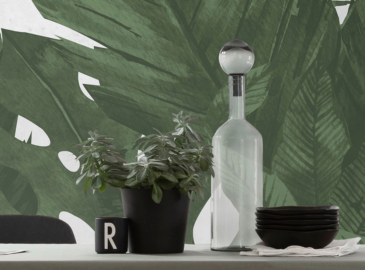 Komar Fototapete »Digitaldruck Vlies - Botanic Harmony - Größe 500 x 250 cm«, bedruckt, Wohnzimmer, Schlafzimmer