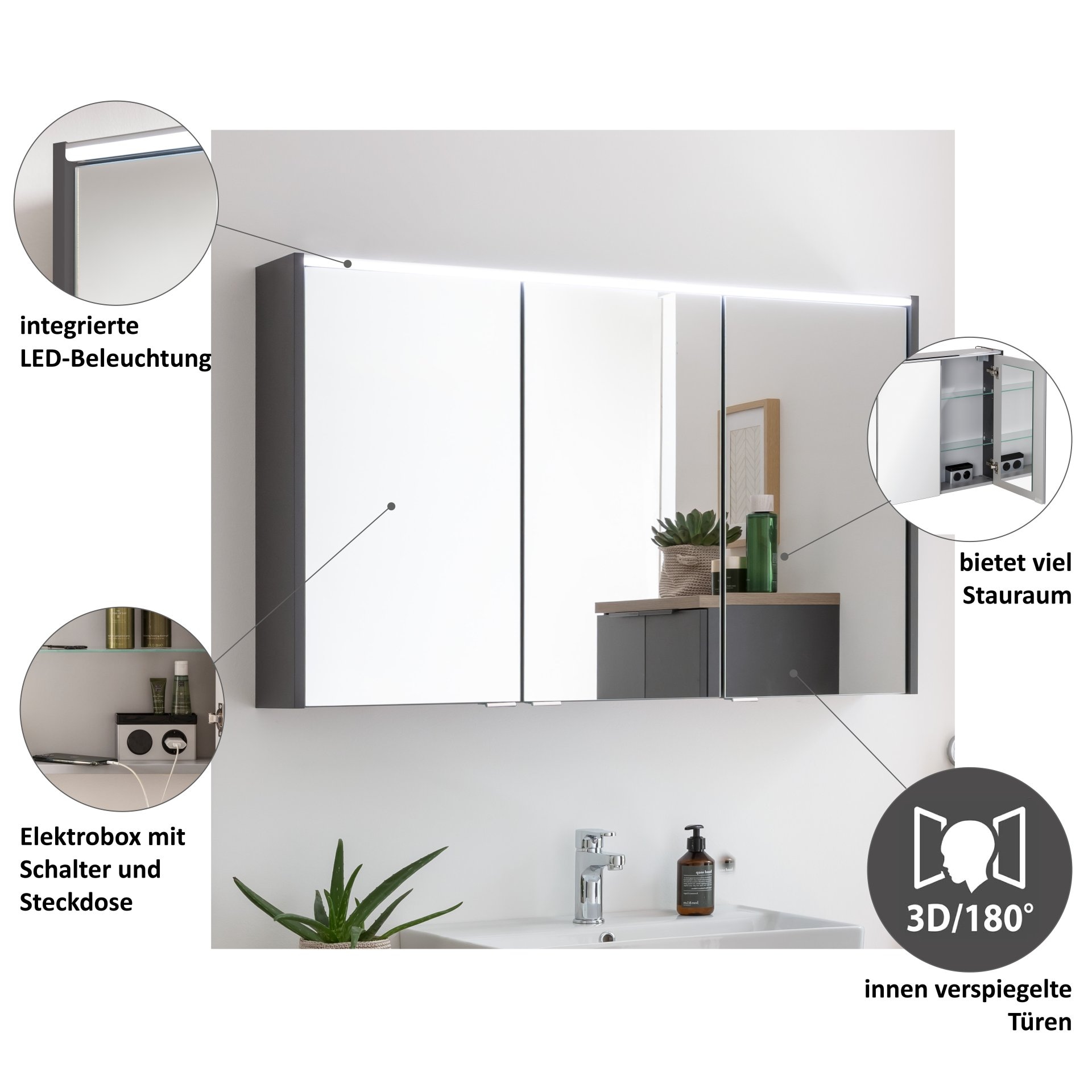 welltime Badmöbel-Set »Belmont« 3 tlg.