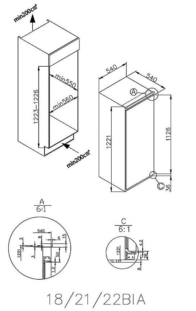 Haier Einbaukühlschrank »HATL 126 DE«