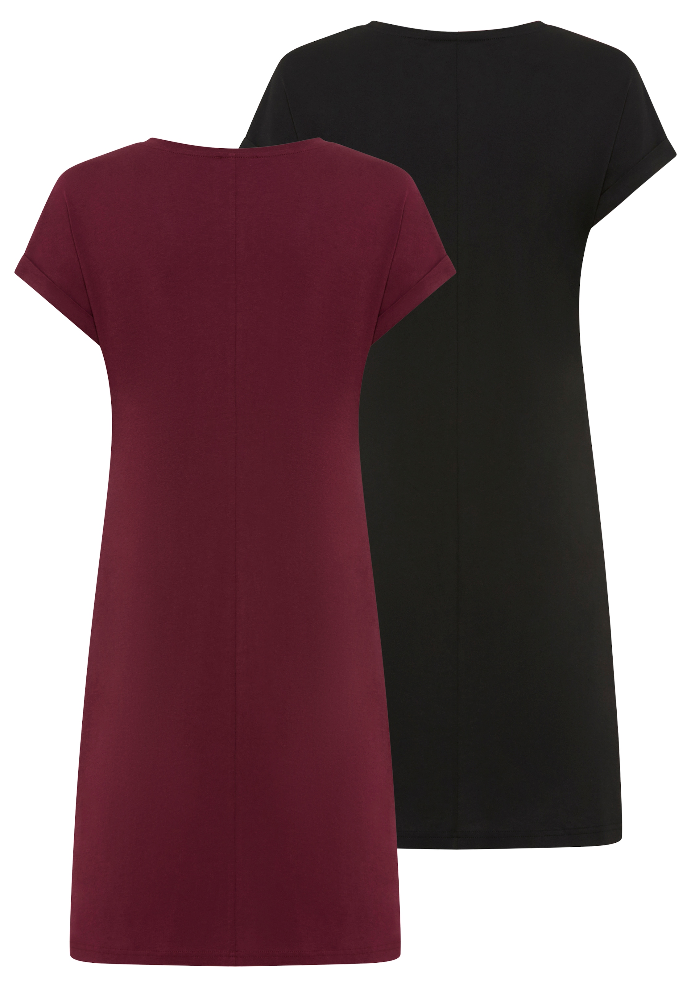 Flashlights Shirtkleid 2er-Pack,  aus Single Jersey, figurumspielende Passform, perfektes Basic, Sparset