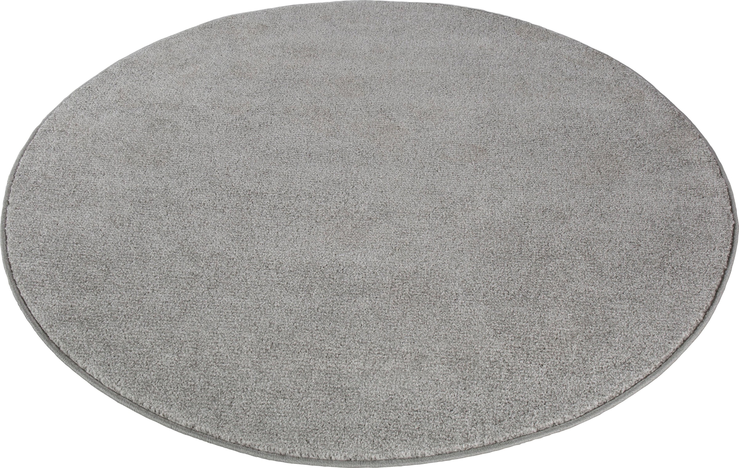 Andiamo Teppich »Jerez«, rund, 8 mm Höhe, Kurzflor, gewebt, Uni-Farben, Wohnzimmer & Schlafzimmer