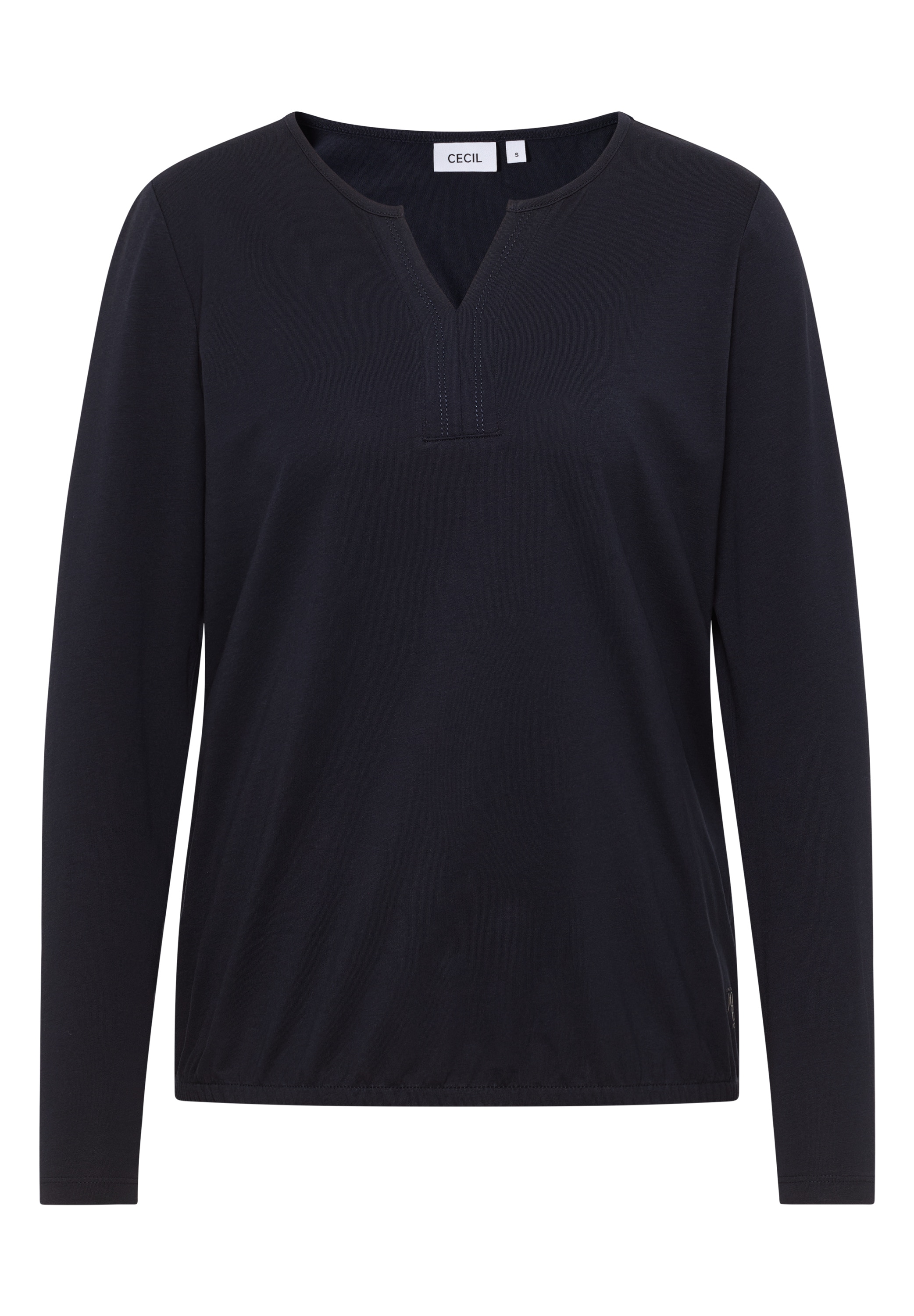 Cecil Tunikashirt, Split Neck, unifarben