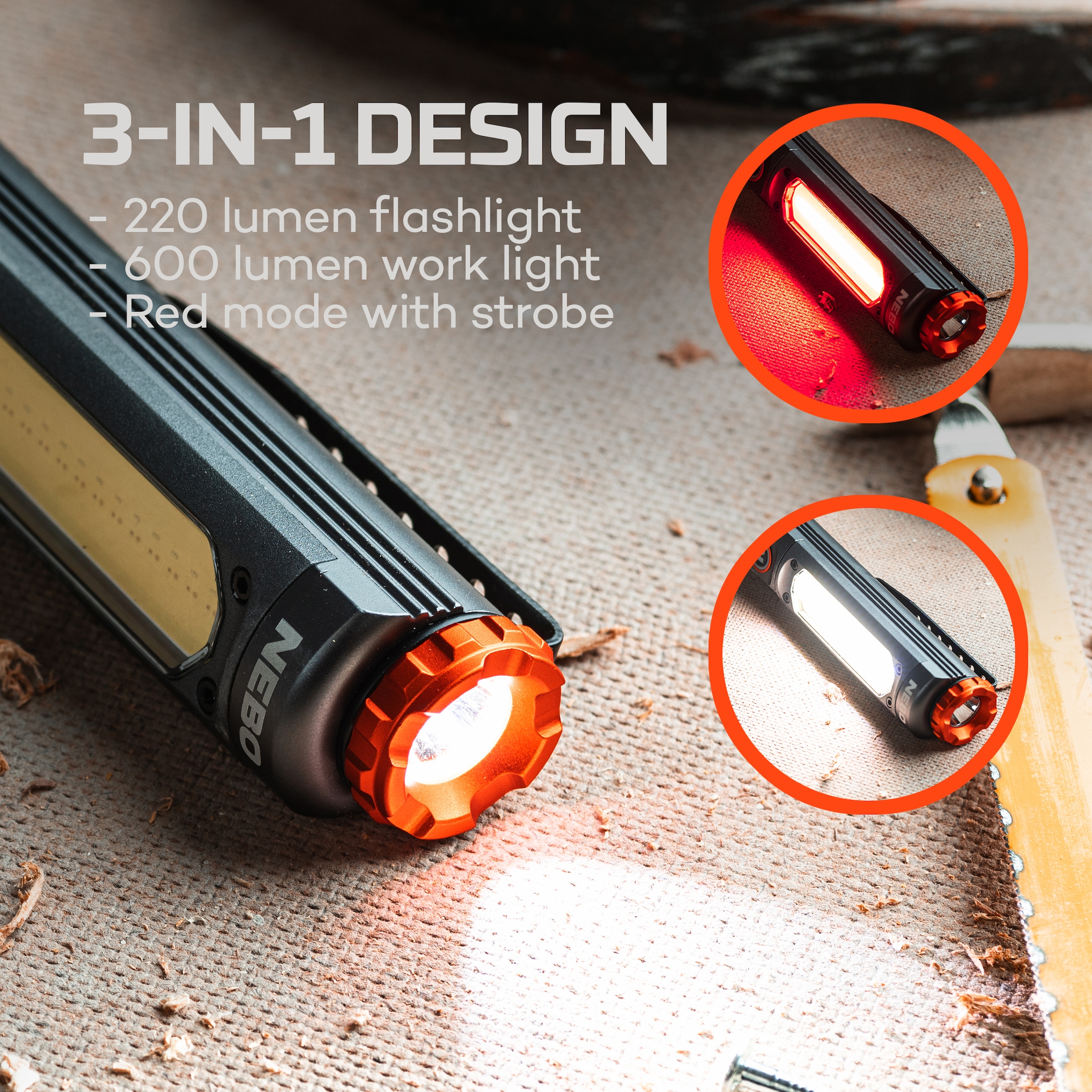 NEBO LED Taschenlampe »Nebo BIG LARRY PRO« Taschenlampe inkl. Ladekabel, 