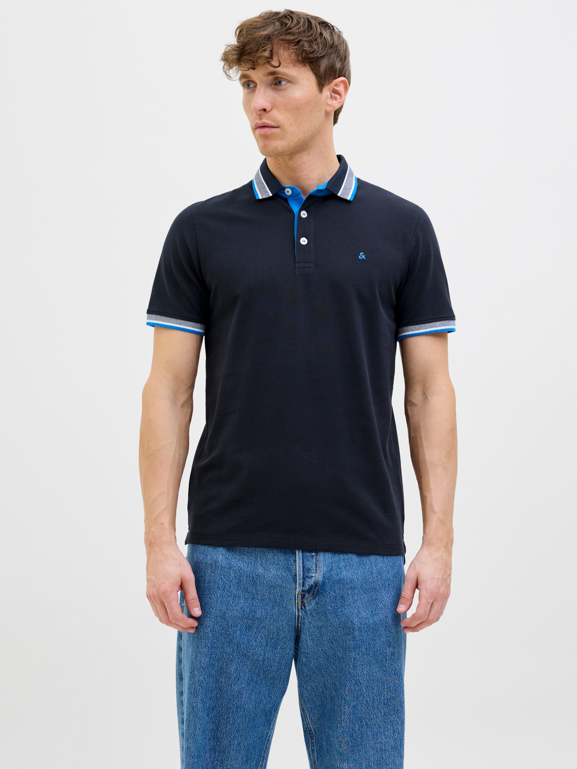 Jack & Jones Poloshirt »JJEPAULOS POLO SS NOOS«, mit Logo Stickerei