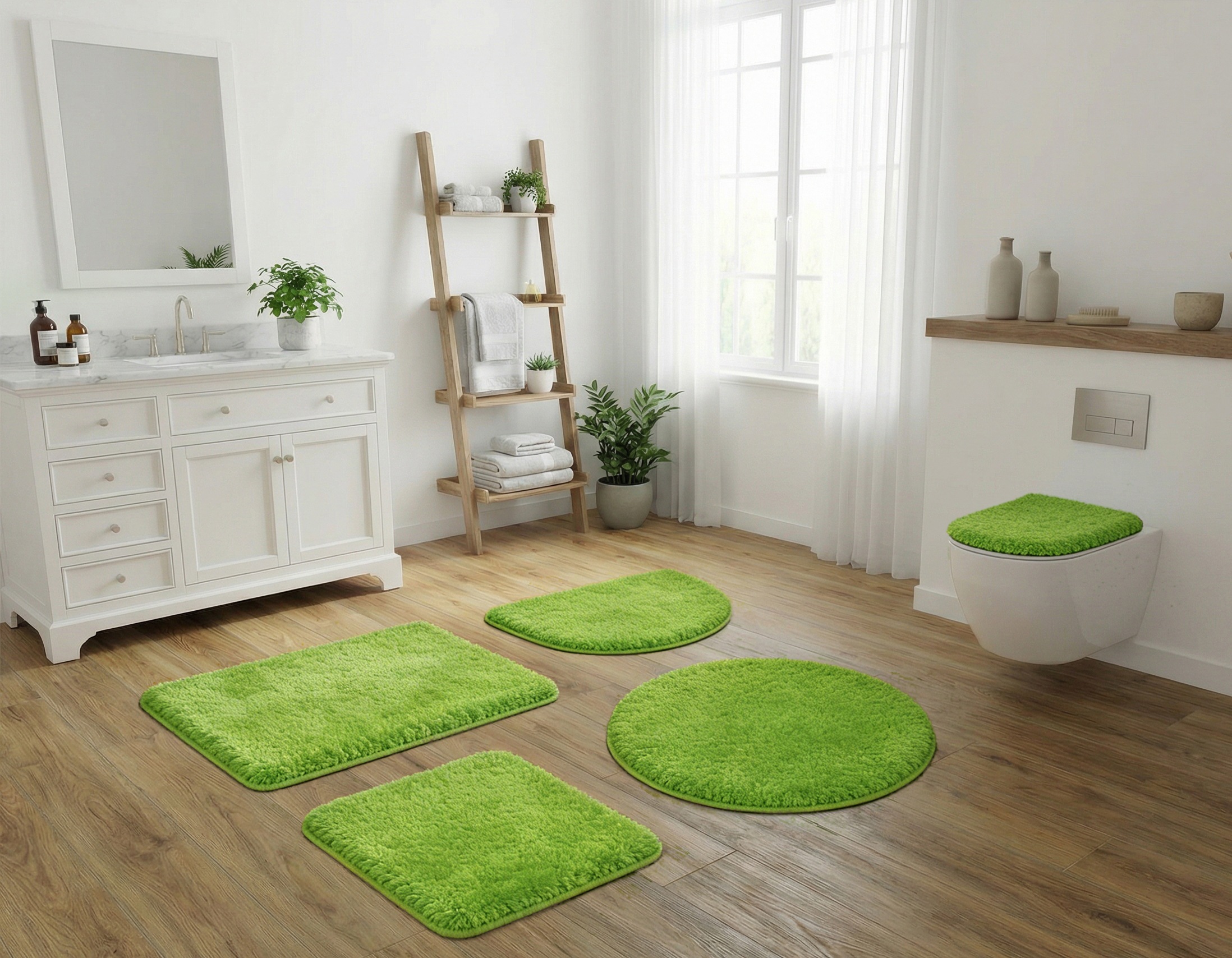 OTTO home Badematte »Sanremo, Badvorleger, Badezimmer Teppich, sehr weich« Höhe 30 mm rutschhemmend beschichtet fußbodenheizungsgeeignet | schnell trocknend Badteppich, unifarben, rechteckig, rund & als 3-tlg. Set erhältlich