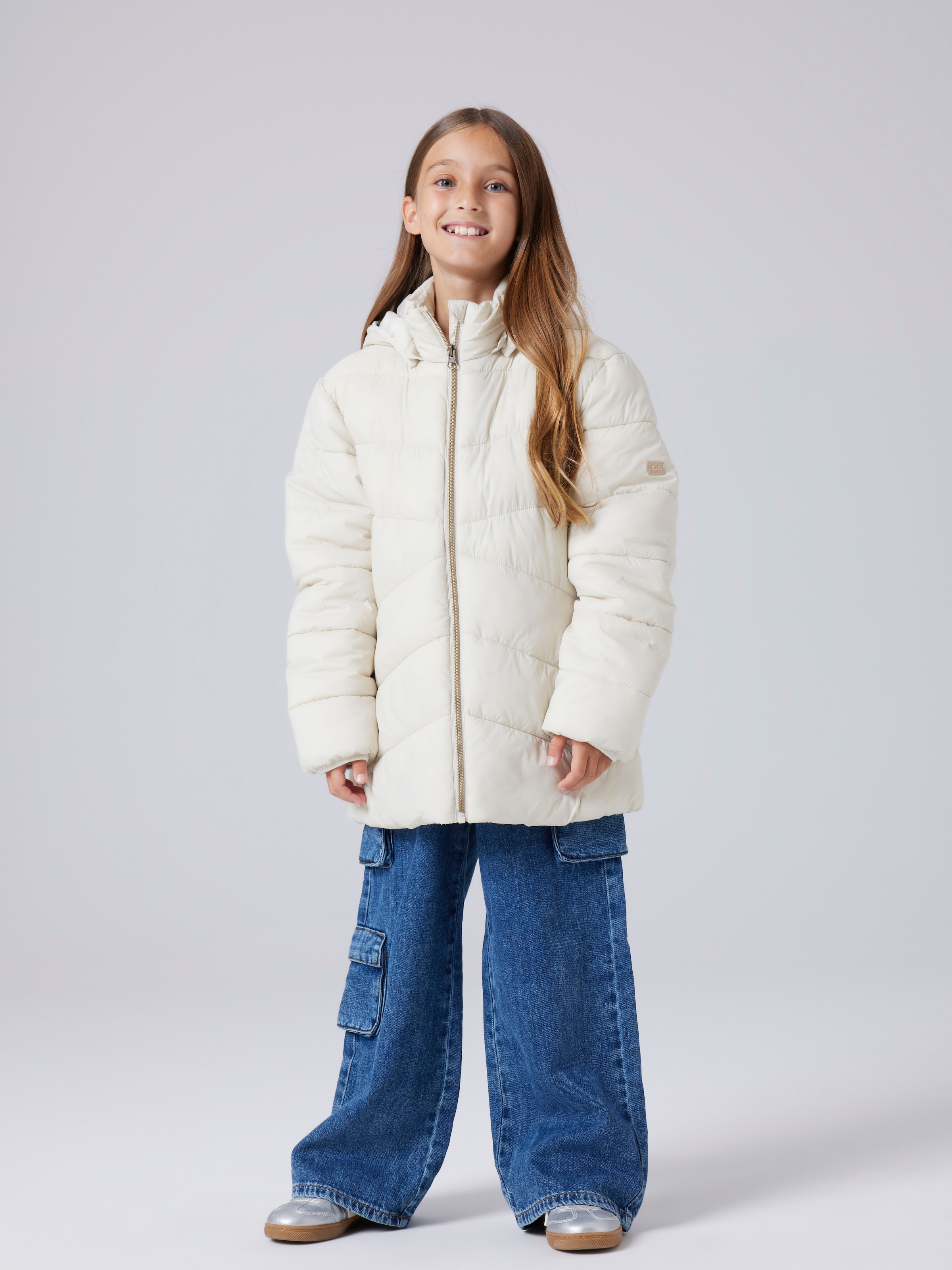 Name It Steppjacke »NKFMARBLE JACKET PB1« mit Kapuze Kunstfaser