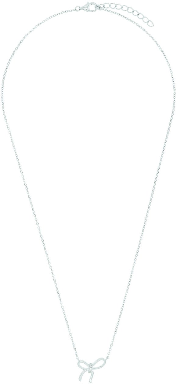 Amor Kette mit Anhänger »Schleife, 2039962«, mit Zirkonia (synth.)