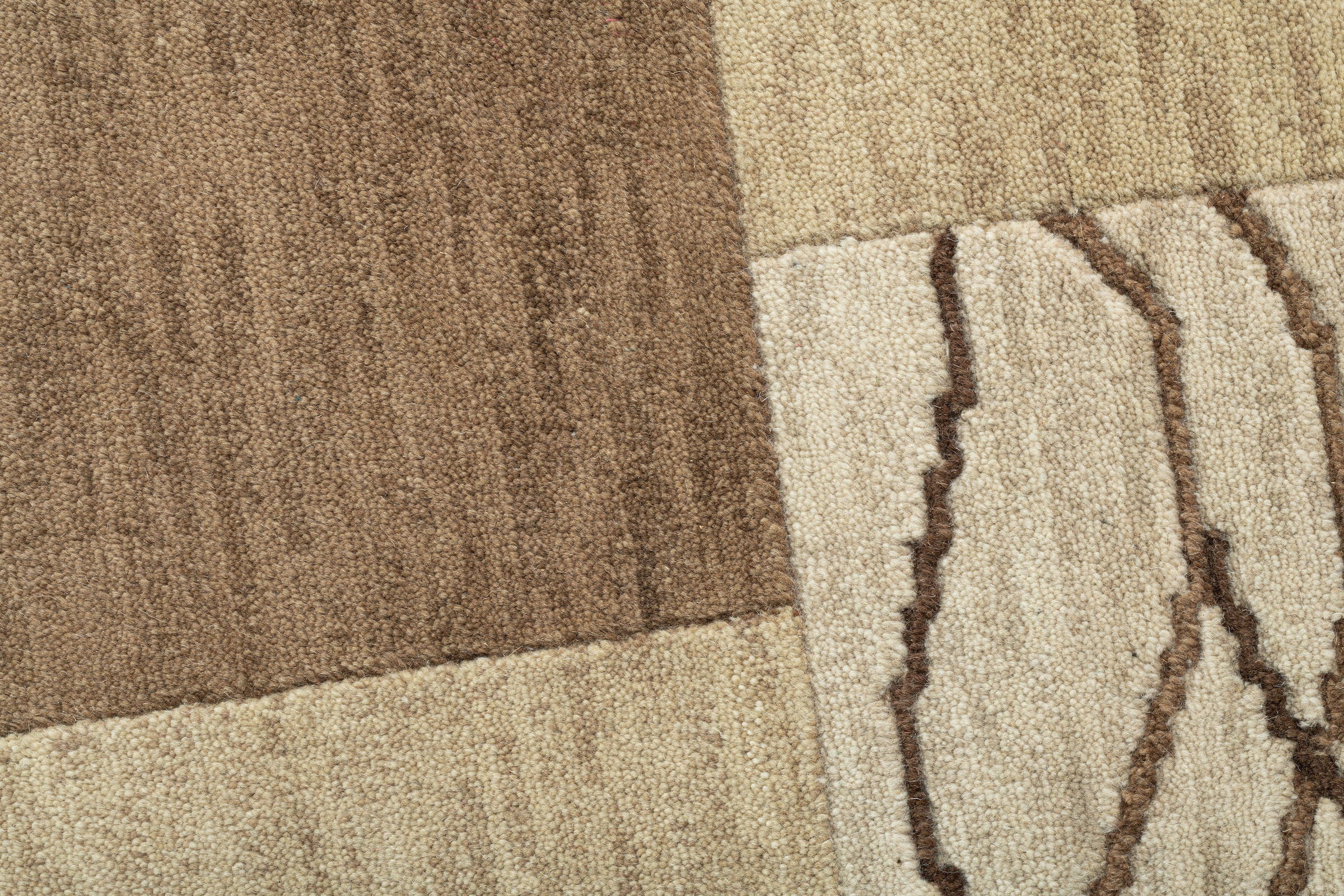 THEKO Wollteppich »Royal Domas 4028«, rechteckig, 14 mm Höhe, Kurzflor, reine Wolle, handgetuftet, modernes Patchwork Design