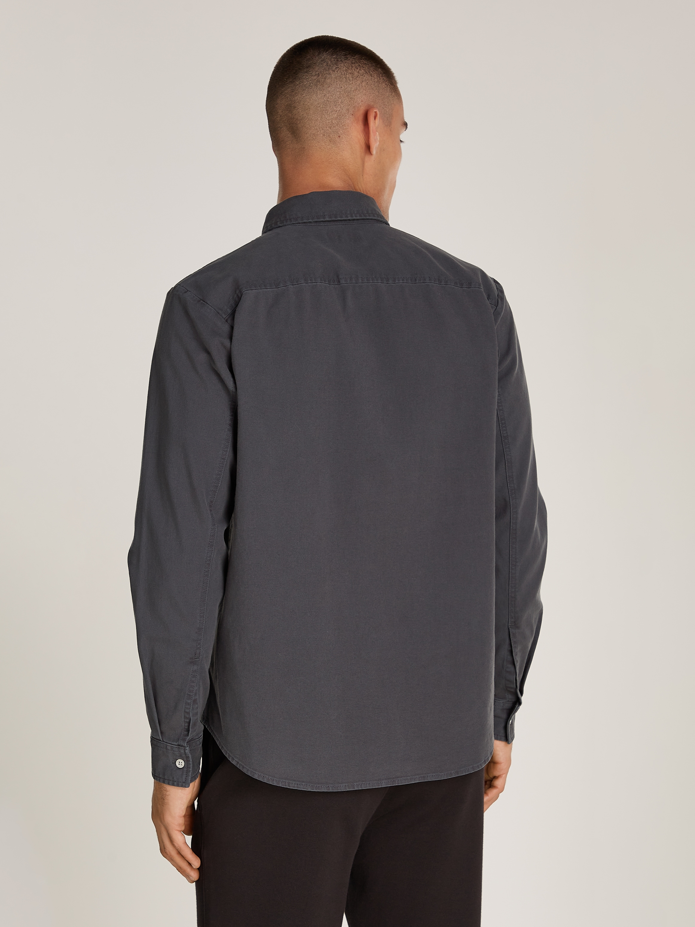 Calvin Klein Jeans Langarmhemd »GARMENT DYE SHIRT«, mit Logostickerei