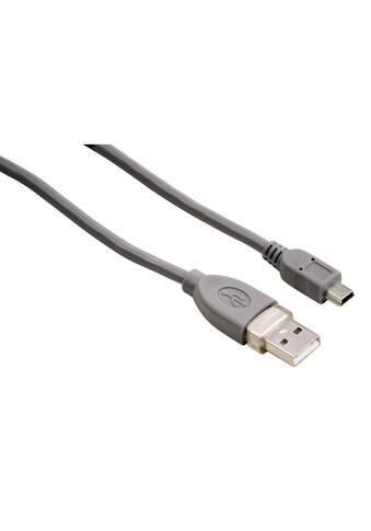 Hama USB-Kabel »USB-Kabel«, USB Typ A, USB 2.0 Mini-B, 180 cm, geschirmt, Grau, 1,80 m kaufen
