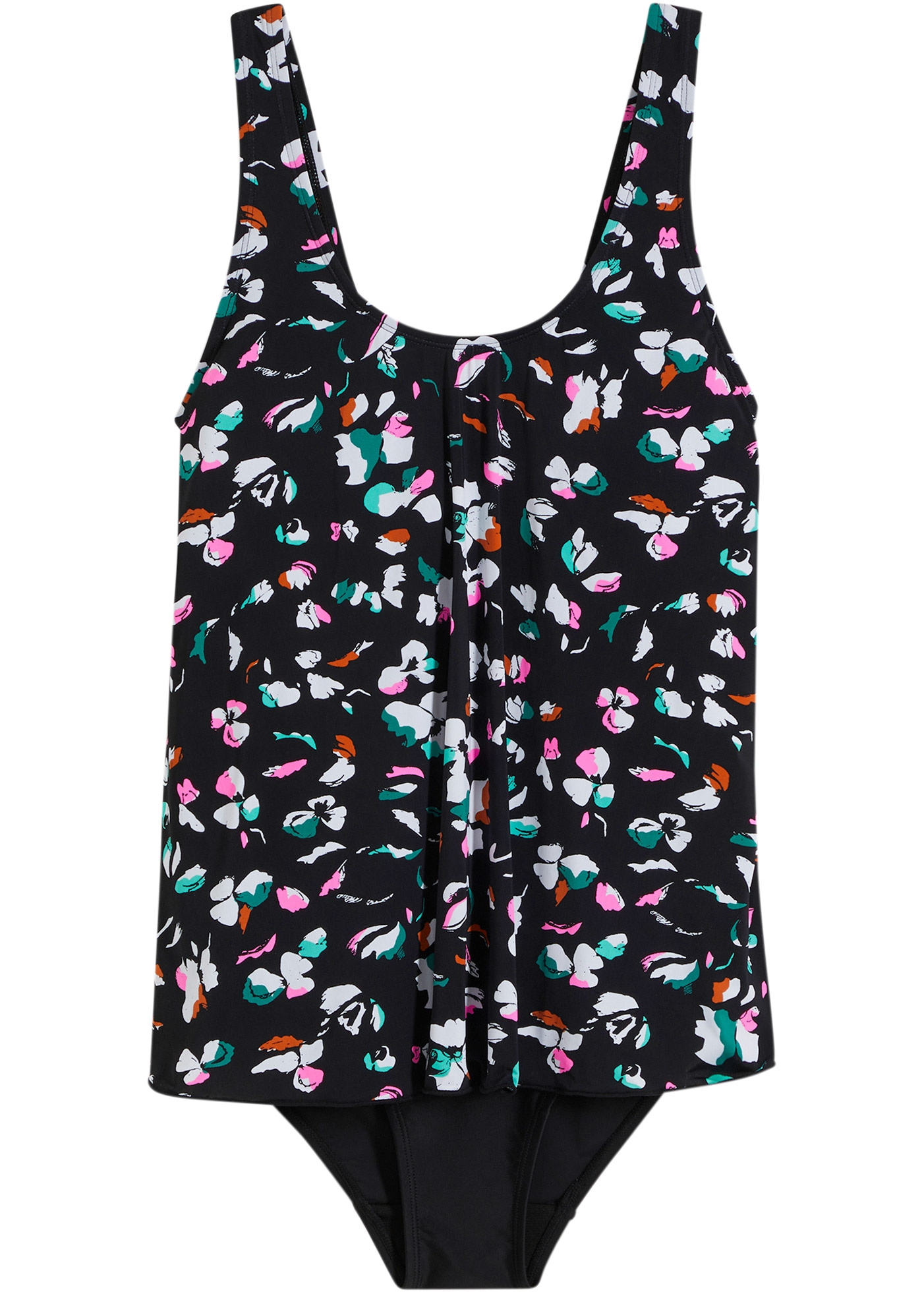 bonprix Badeanzug sportlicher Stil, Tankinioptik, mit Elasthan-Anteil