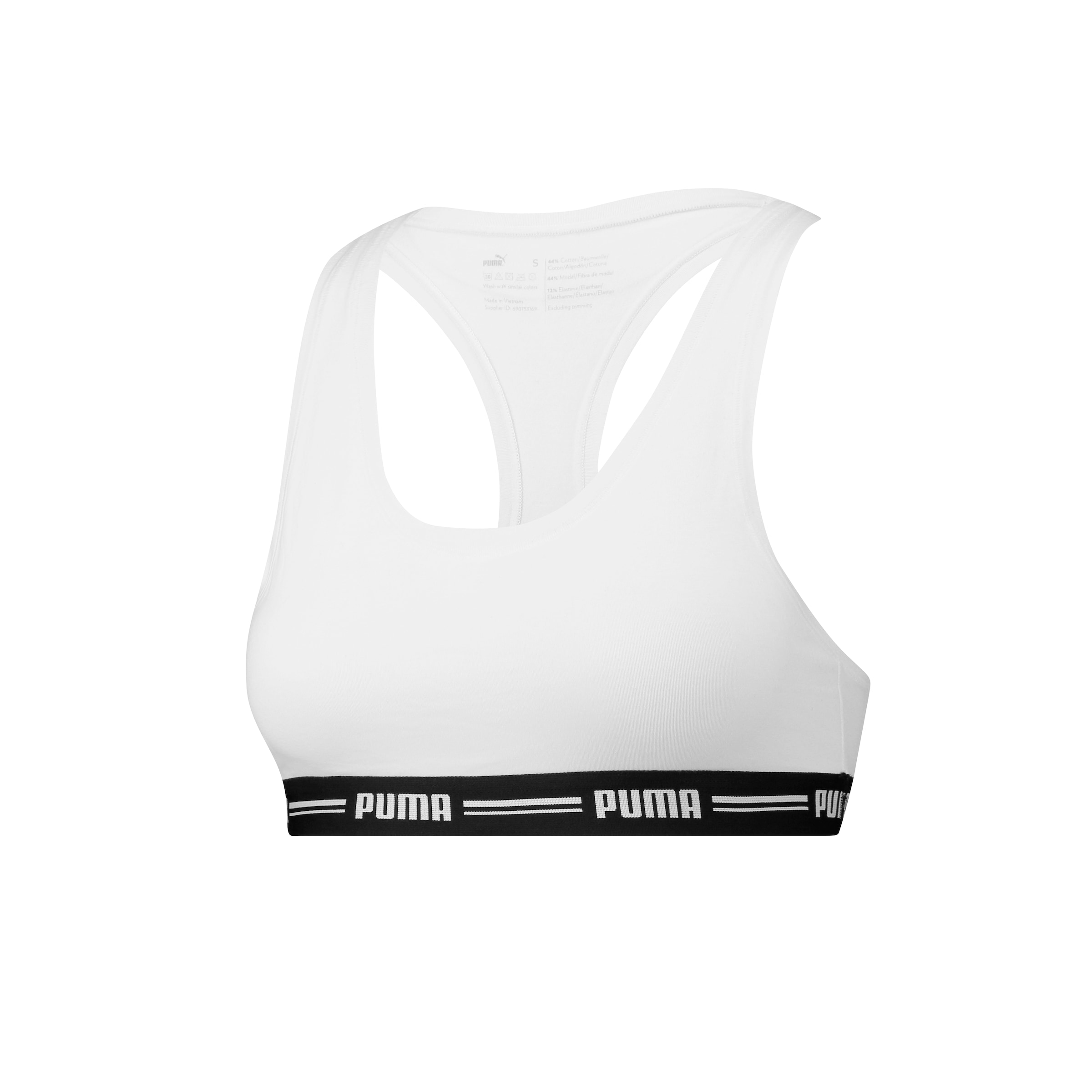 PUMA Sport-Bustier »PUMA WOMEN RACER BACK TOP 1P HANG«, mit markantem Logobund