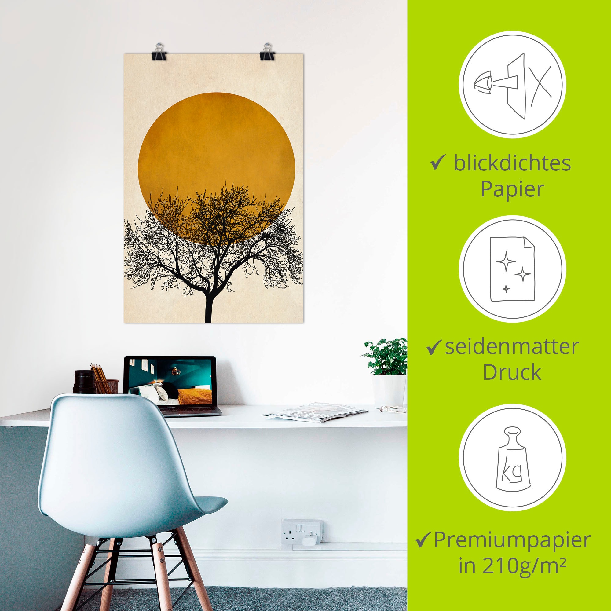 Artland Poster »Wintermorgen« Baumbilder 1 Stk. tlg. als Leinwandbild, Poster, Wandaufkleber in verschied. Größen