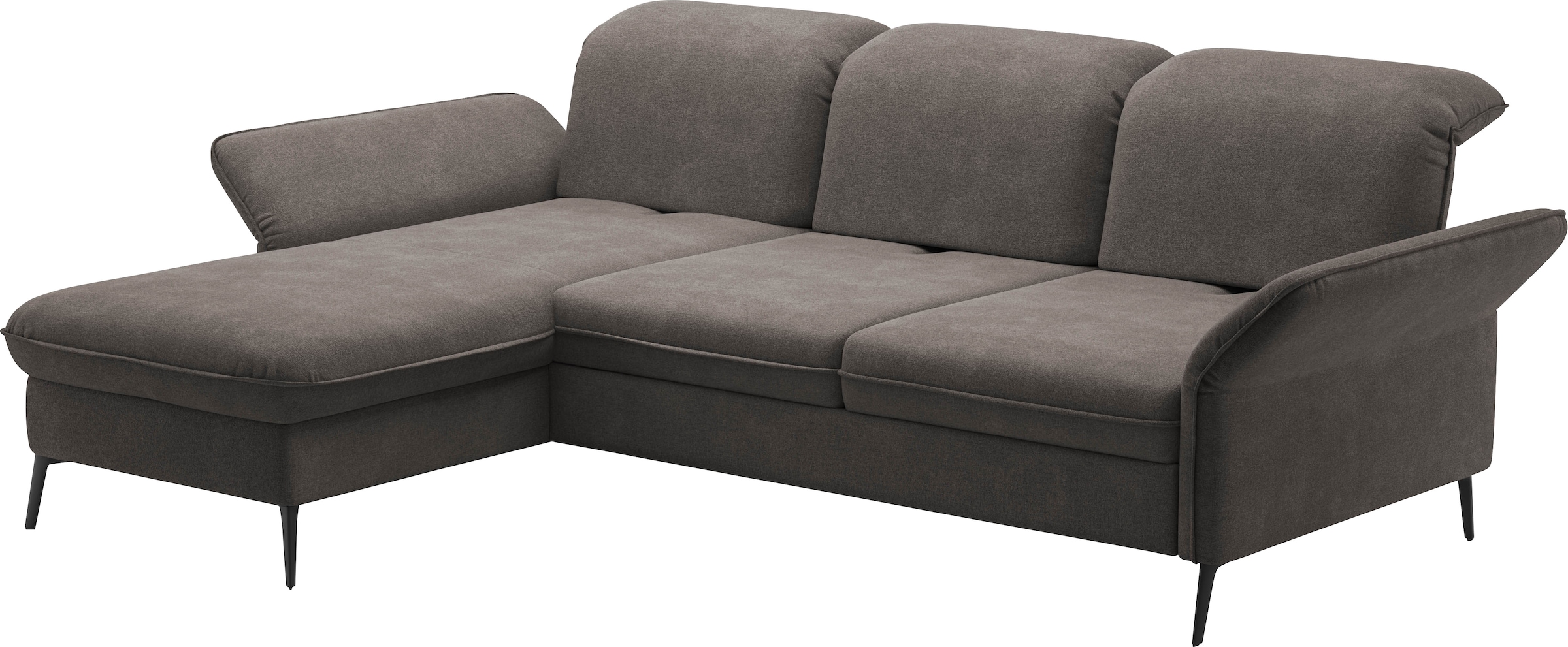 sit&more Ecksofa »Emely, inkl. Sitztiefenverstellung«, wahlweise mit Bettfunktion,Bettkasten,Kopf- & Armteilverstellung