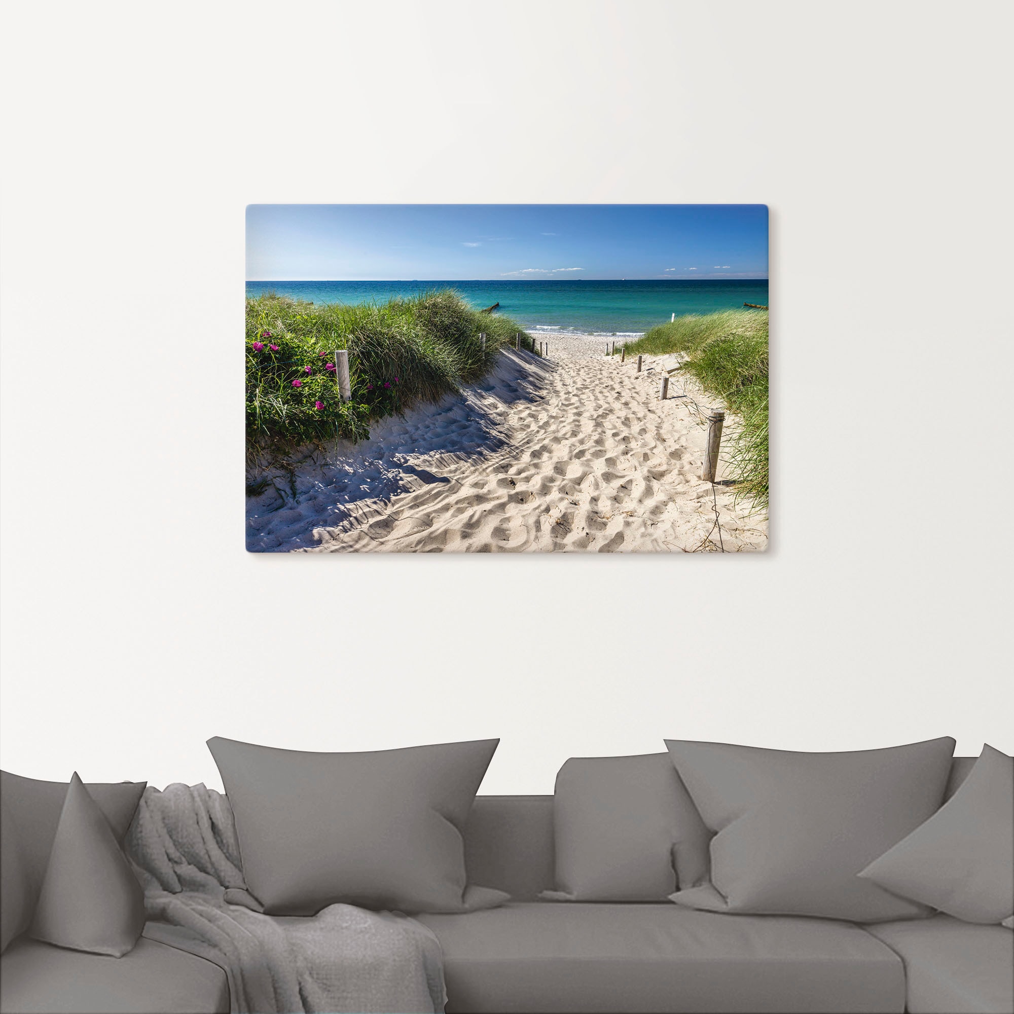 Artland Wandbild »Weg zum Ostsee«, (1 an oder Strandbilder, auf der St.), als Leinwandbild, Rechnung versch. Strand Wandaufkleber Poster in Alubild, Größen kaufen