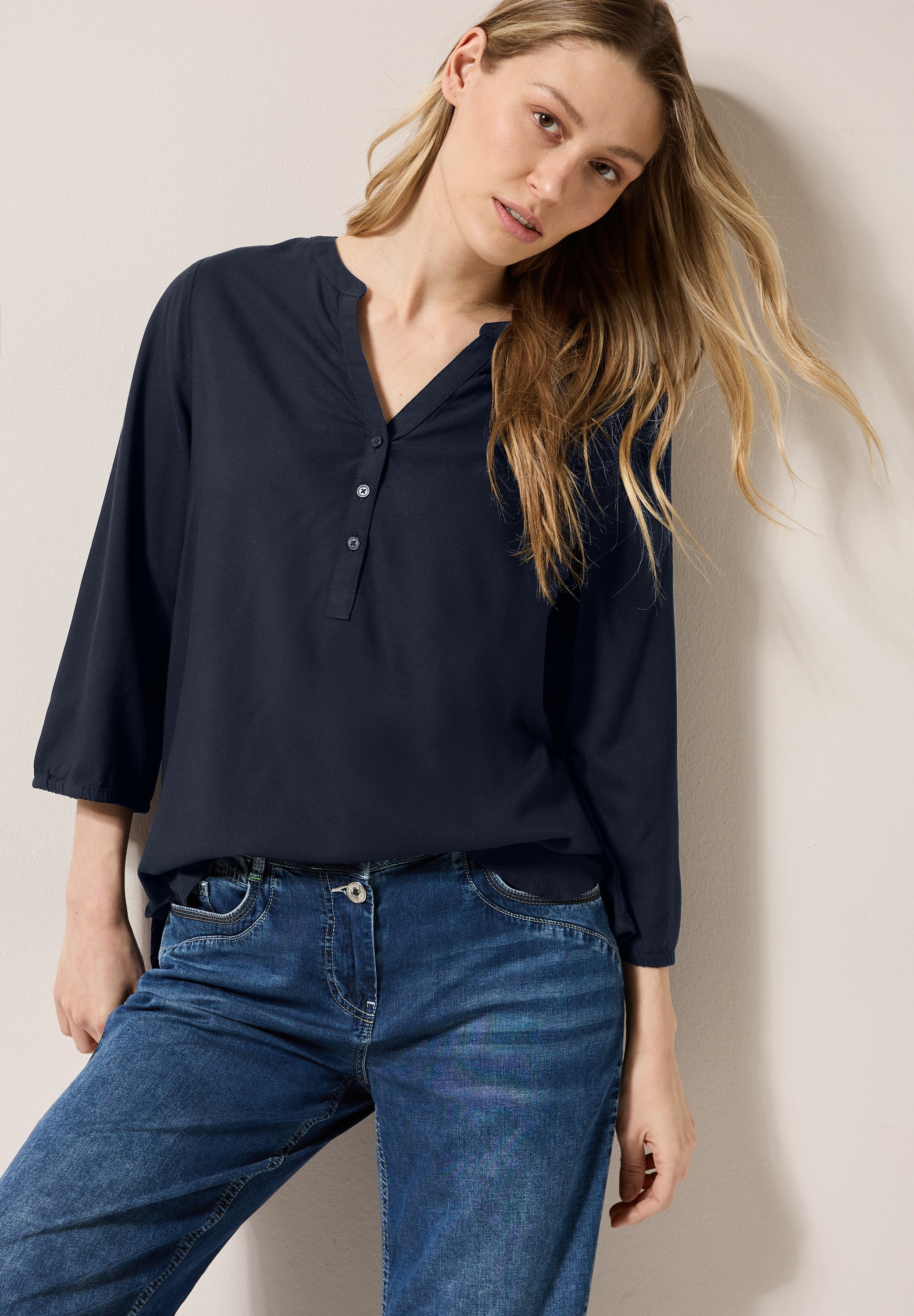 Cecil Klassische Bluse, in Unifarbe