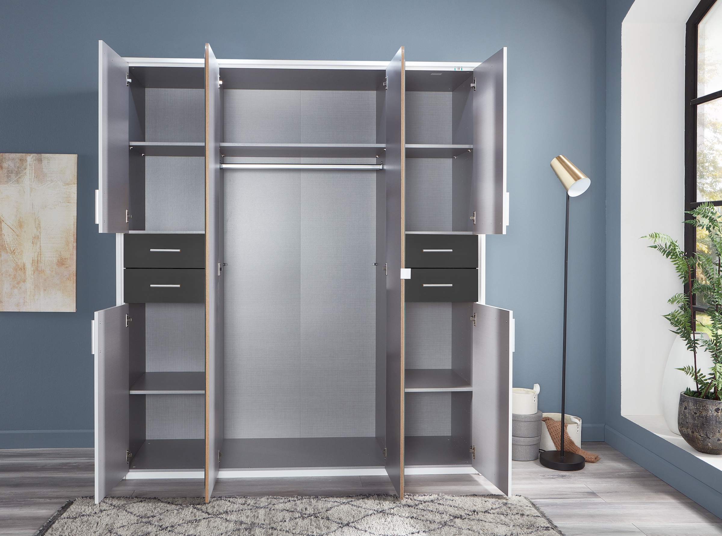 Wimex Drehtürenschrank »Vegas« inklusive Passepartout-Rahmen, mit Spiegeltüren und Schubladen