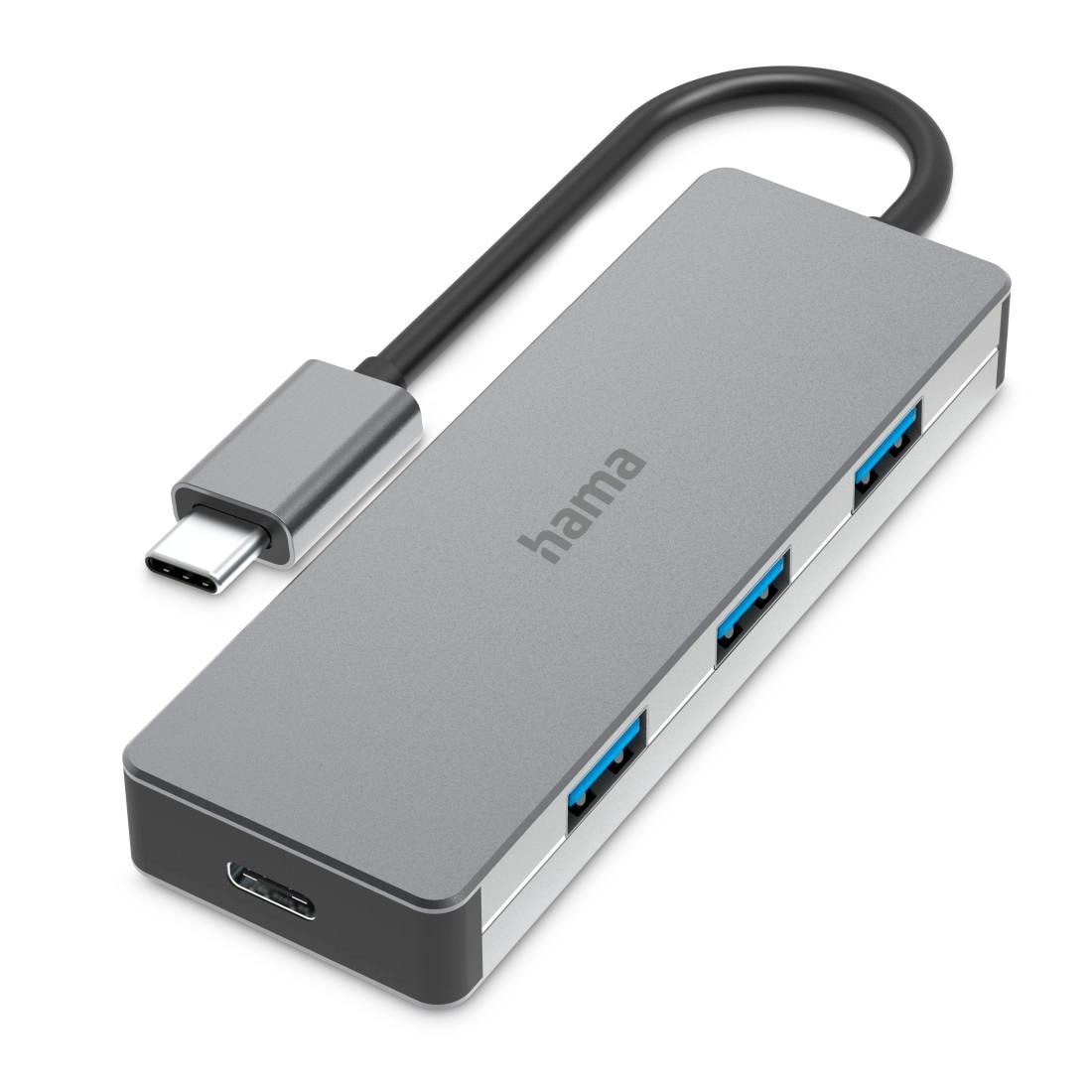 USB-Adapter »USB-C Multiport Hub für Laptop mit 4 Ports, USB-A, USB-C, silberfarben«,...