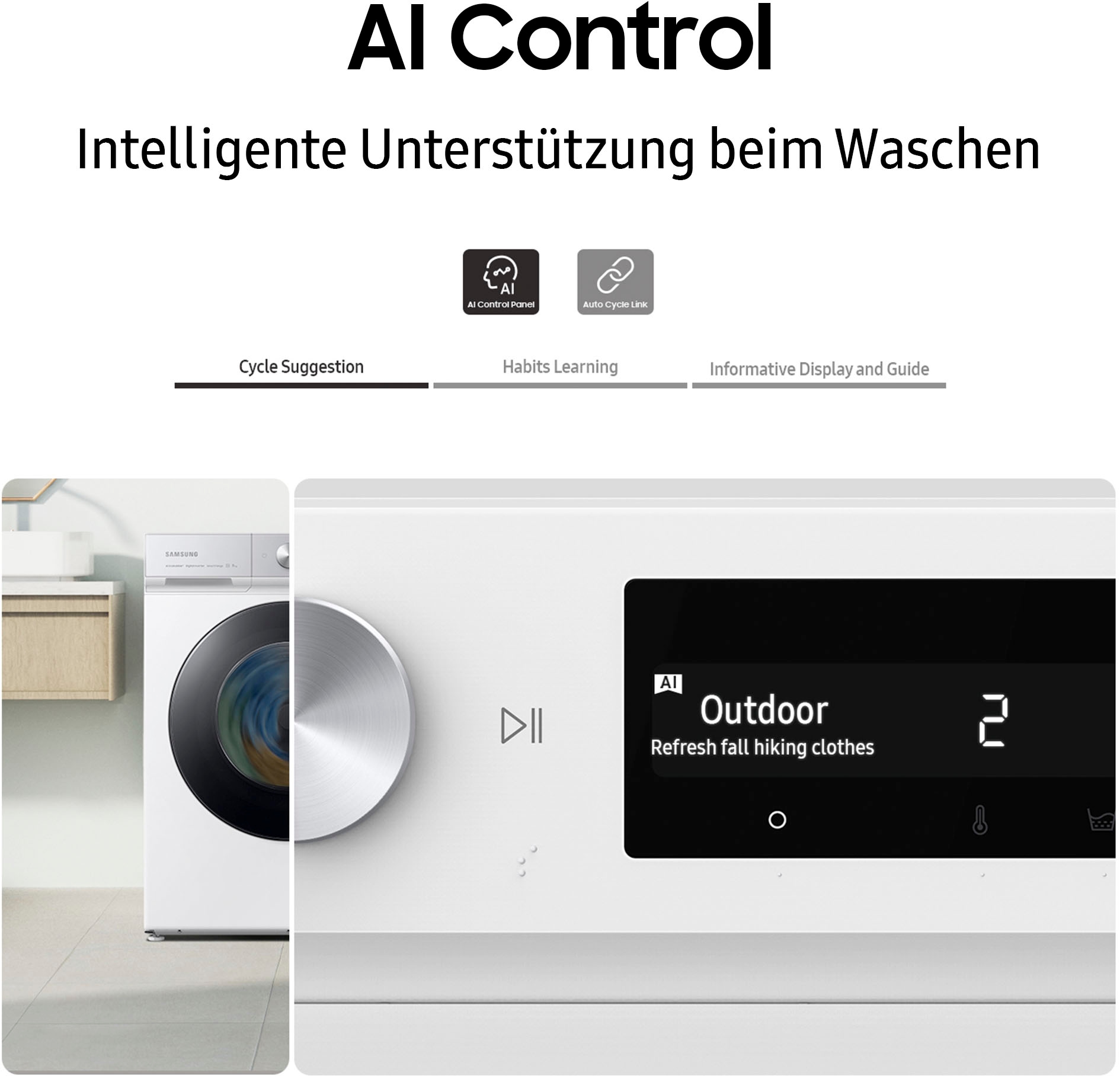 Samsung Waschmaschine »WW1EBB704AGE«, 11 kg, 1400 U/min
