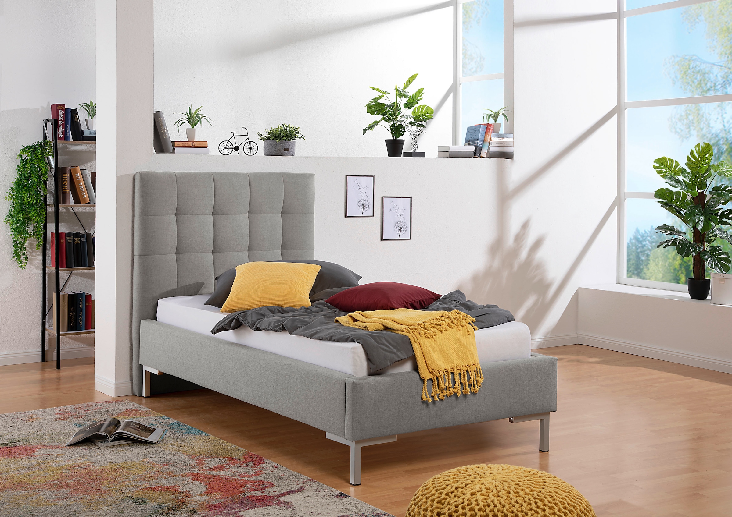 Maintal Polsterbett Bettseiten zerlegt, ohne Bettkasten