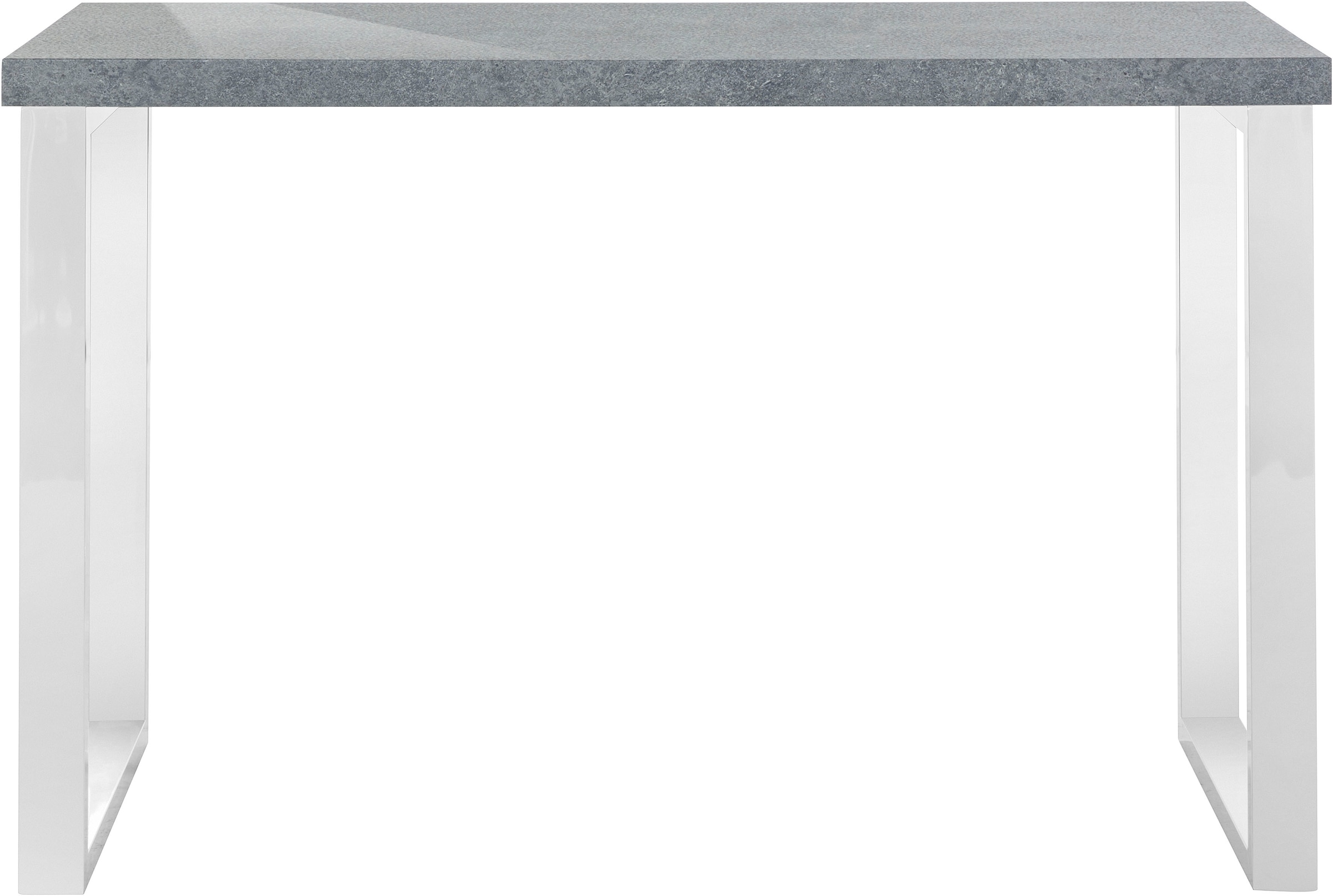 Leonique Schreibtisch »Eadmund«, Beton Tischplatte Höhe UNIVERSAL in verchromt, Optik, aus Gestell St.), (1 bei cm Metall 76 online