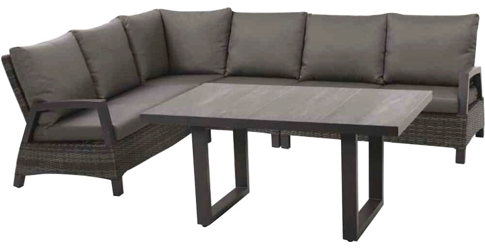 Gartenlounge-Set »Taranto Eckset«, Alu, matt-anthrazit, inkl. Kissen