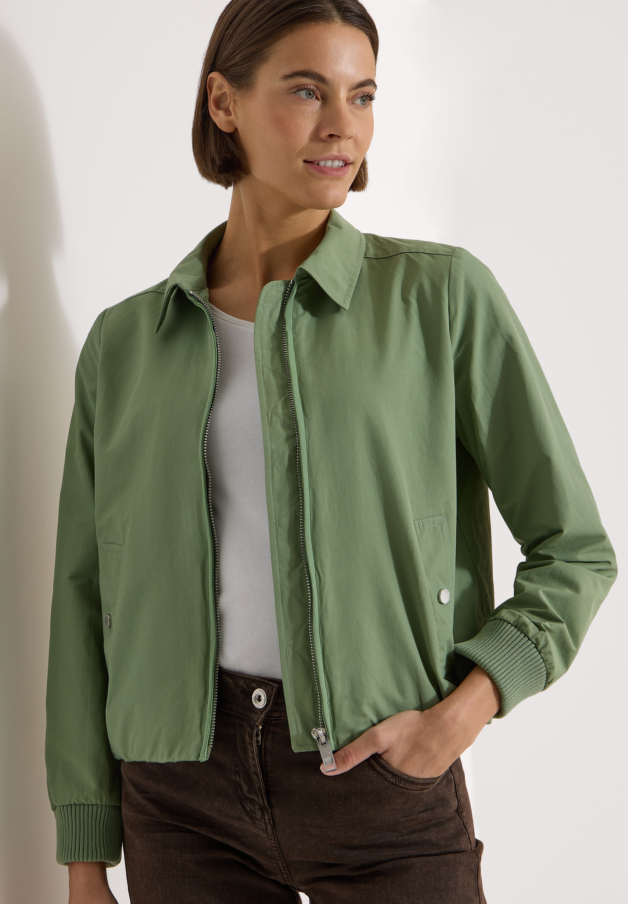 Cecil Jackenblazer Blouson mit Hemdblusenkragen