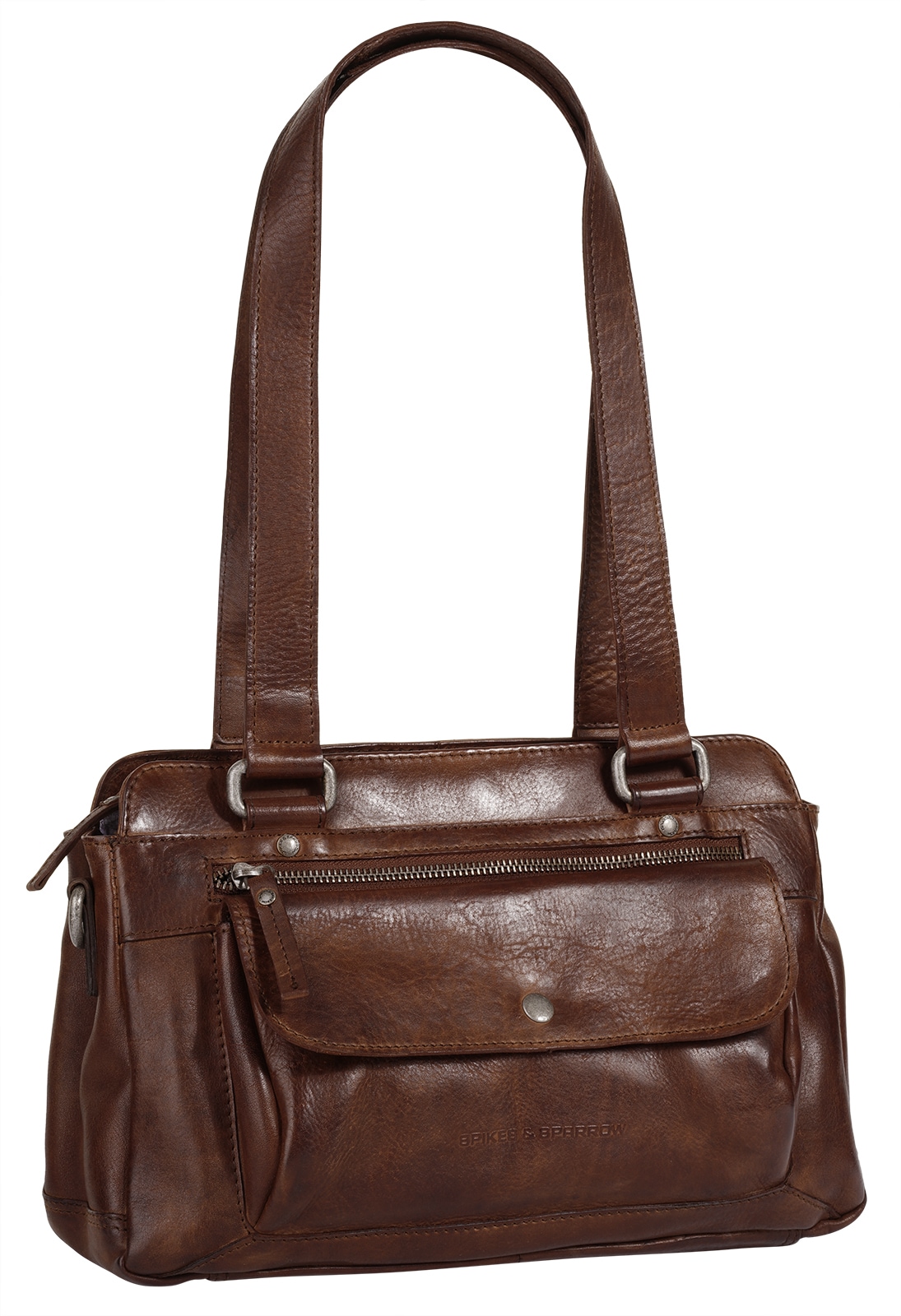 Spikes & Sparrow Henkeltasche, echt Leder