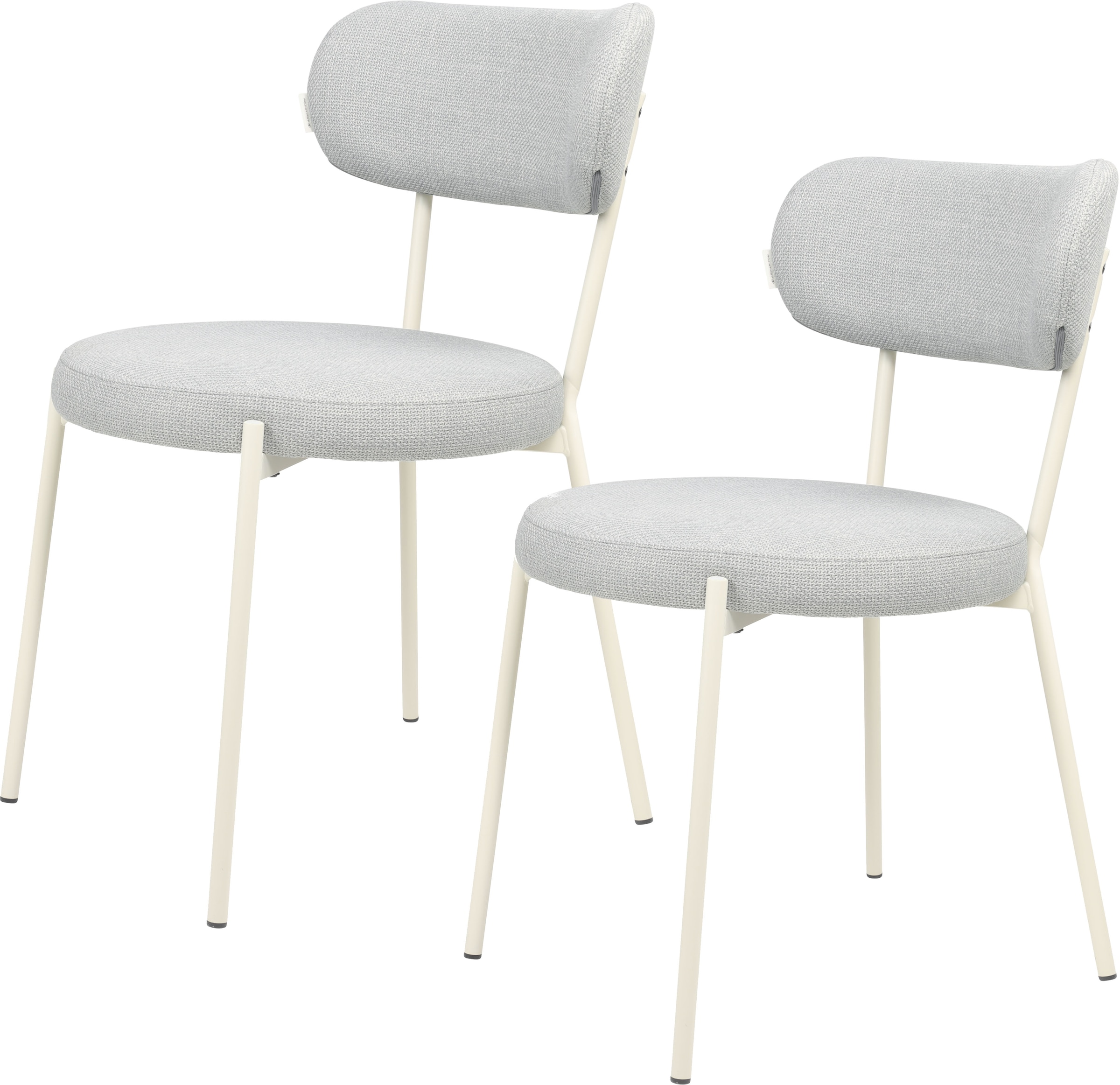 TOM TAILOR HOME 4-Fußstuhl »SOFT PAD CHAIR«, (Set), 2 St., Webstoff, Esszimmerstuhl, 4-Fußgestell, mit Rückenausschnitt