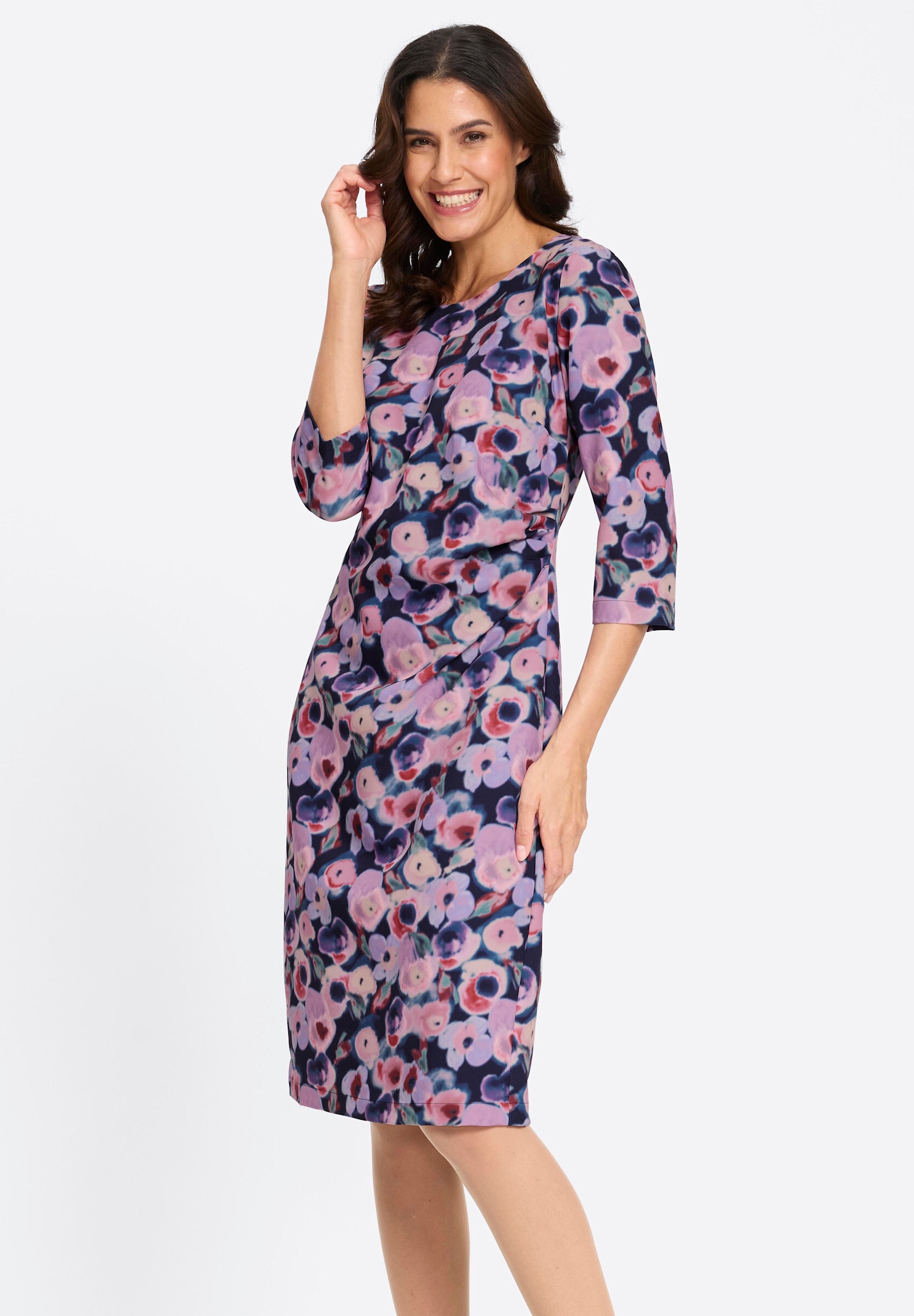 Witt Jerseykleid »Druck-Kleid Etuikleid mit Falten an der Taille« Ohne Taschen