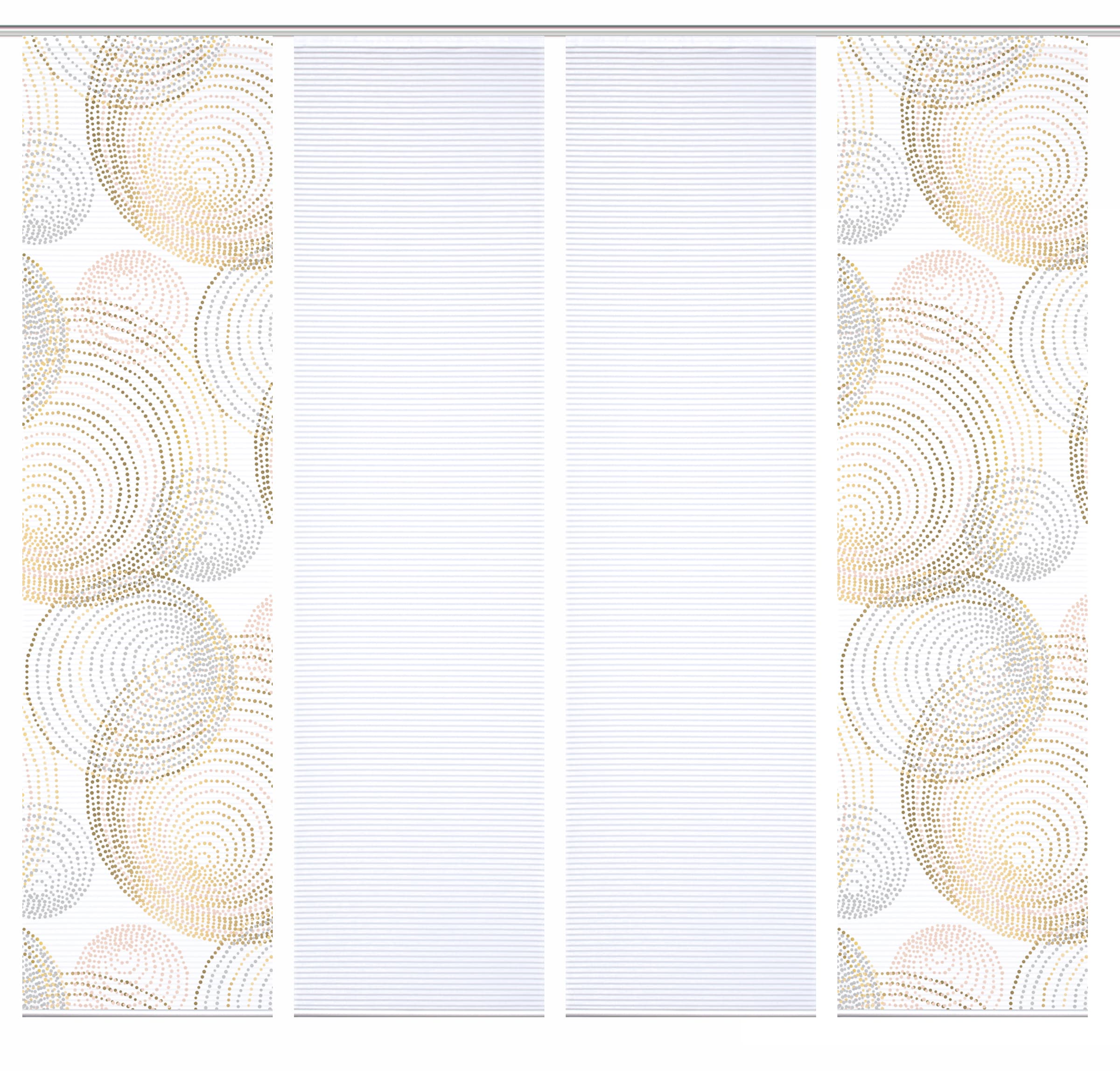 HOME in green Schiebegardine »SPIRO« Paneelwagen 4 Stk. tlg. SET DIGITALDRUCK,BAMBUSOPTIK RECYCELT